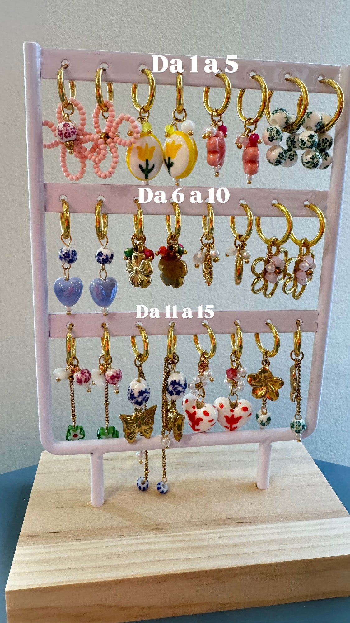 Orecchini mix portafortuna multicolor