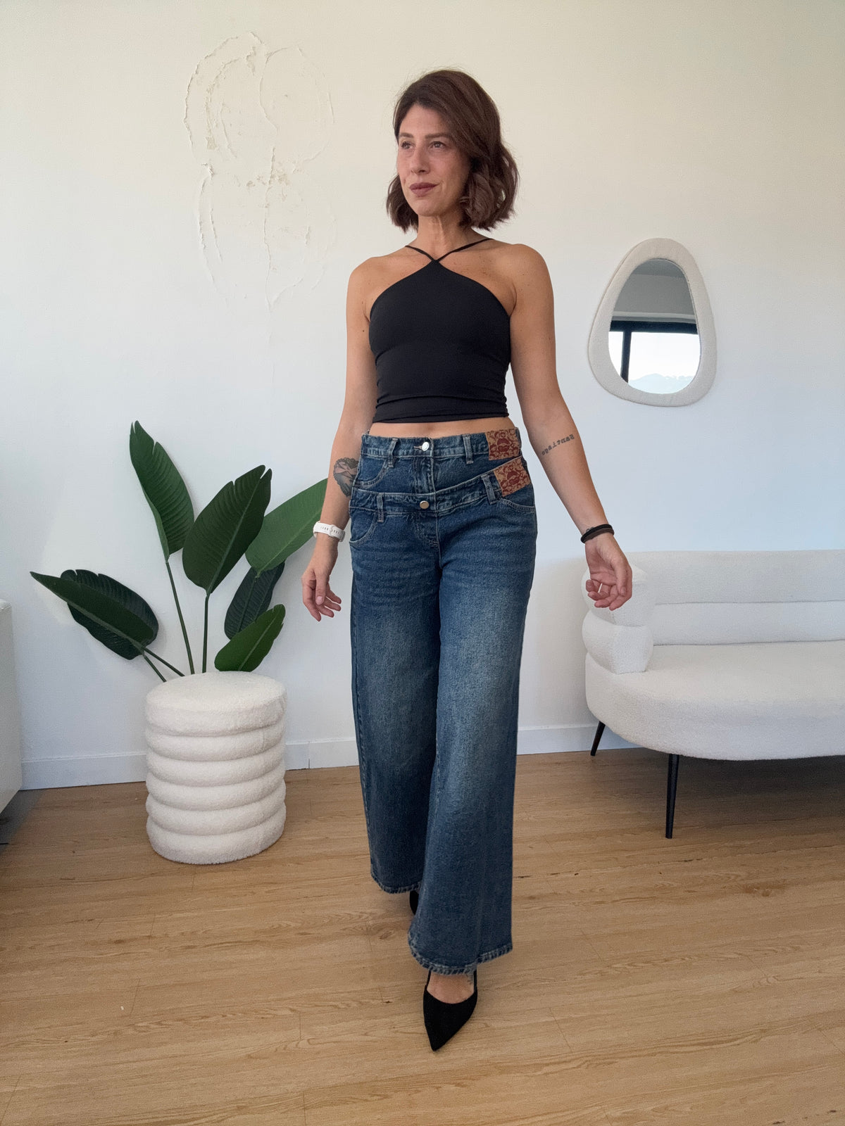 Jeans double doppio bottone