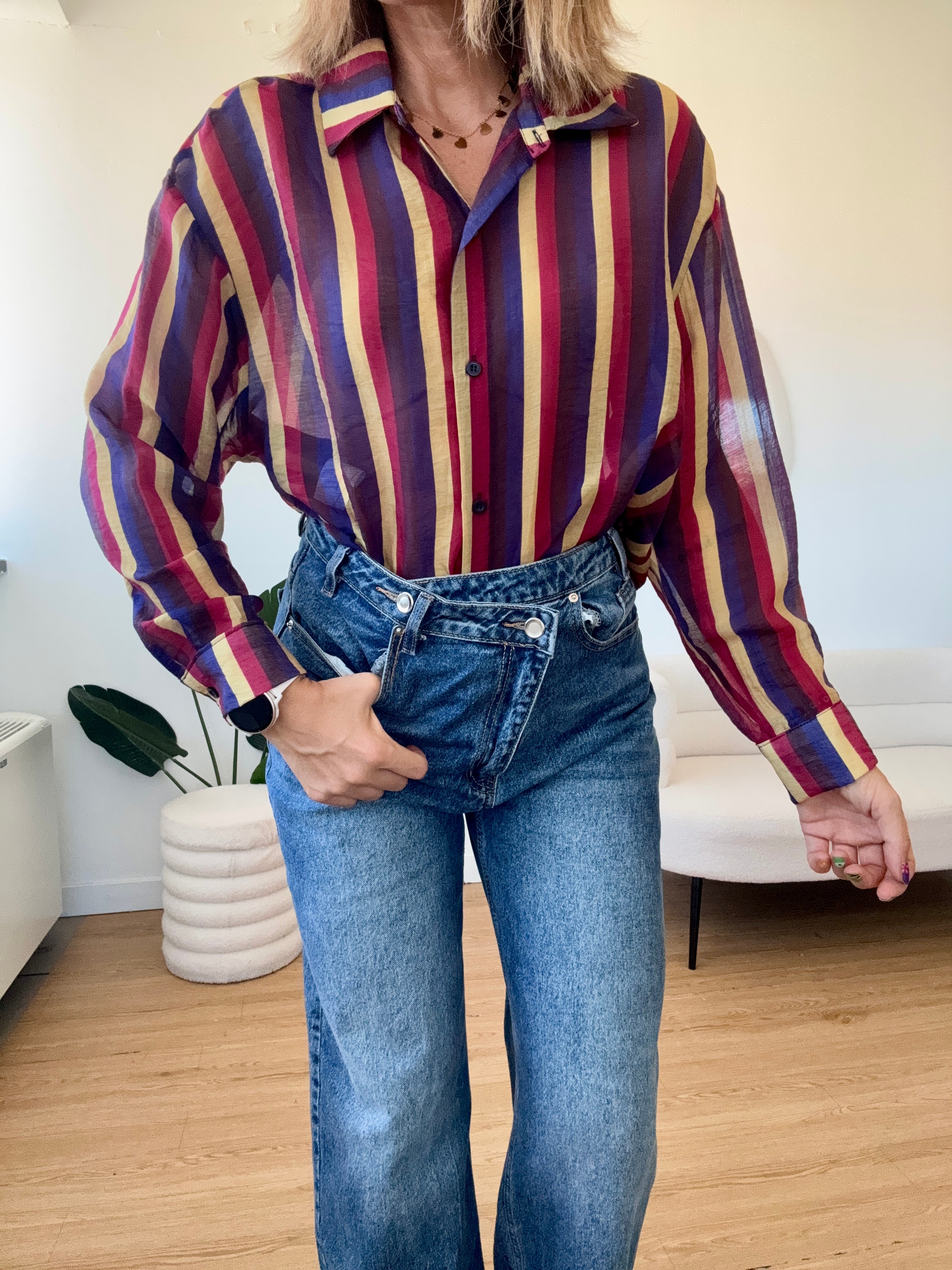 Camicia a righe morbida