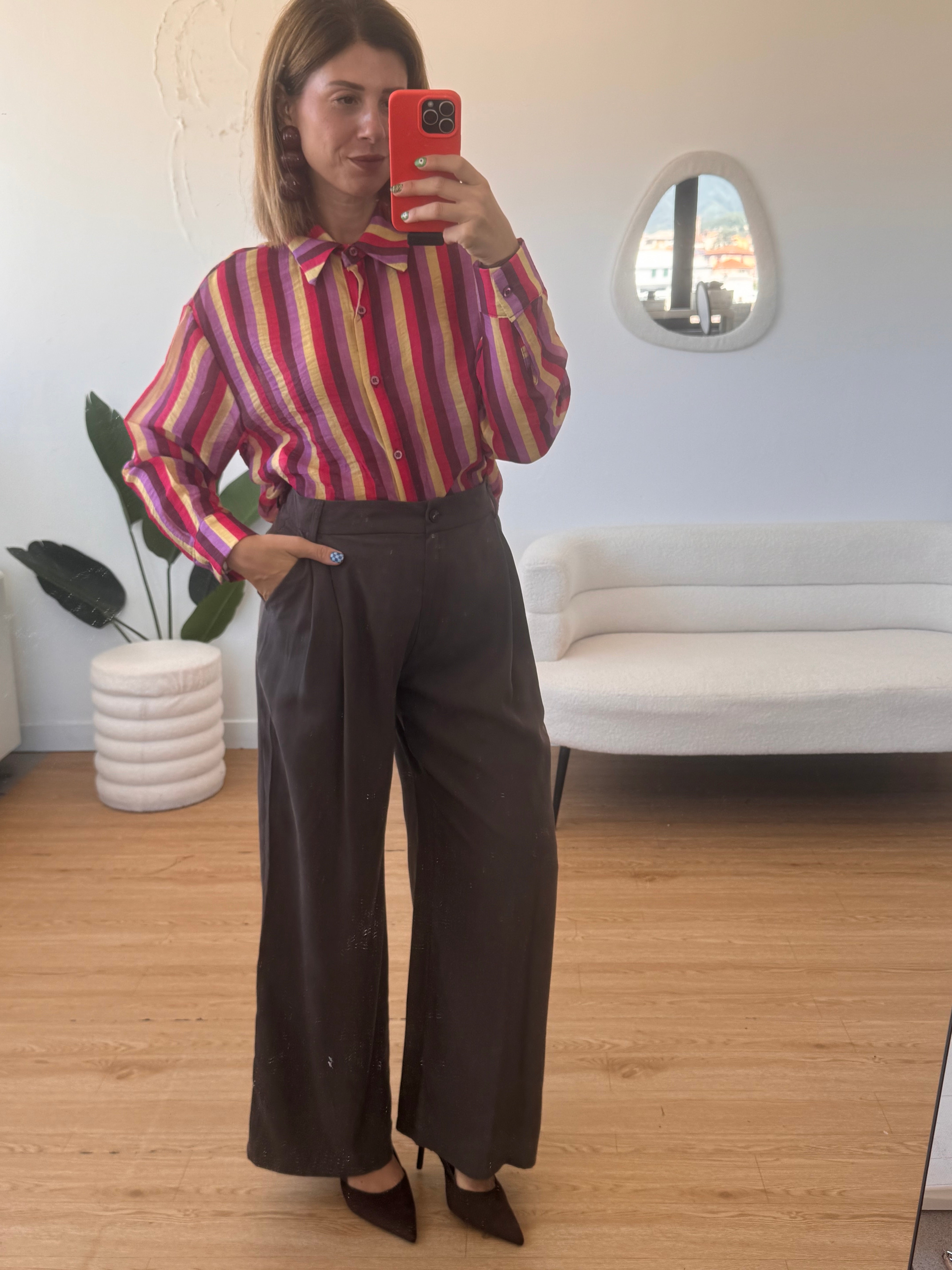 Camicia a righe morbida