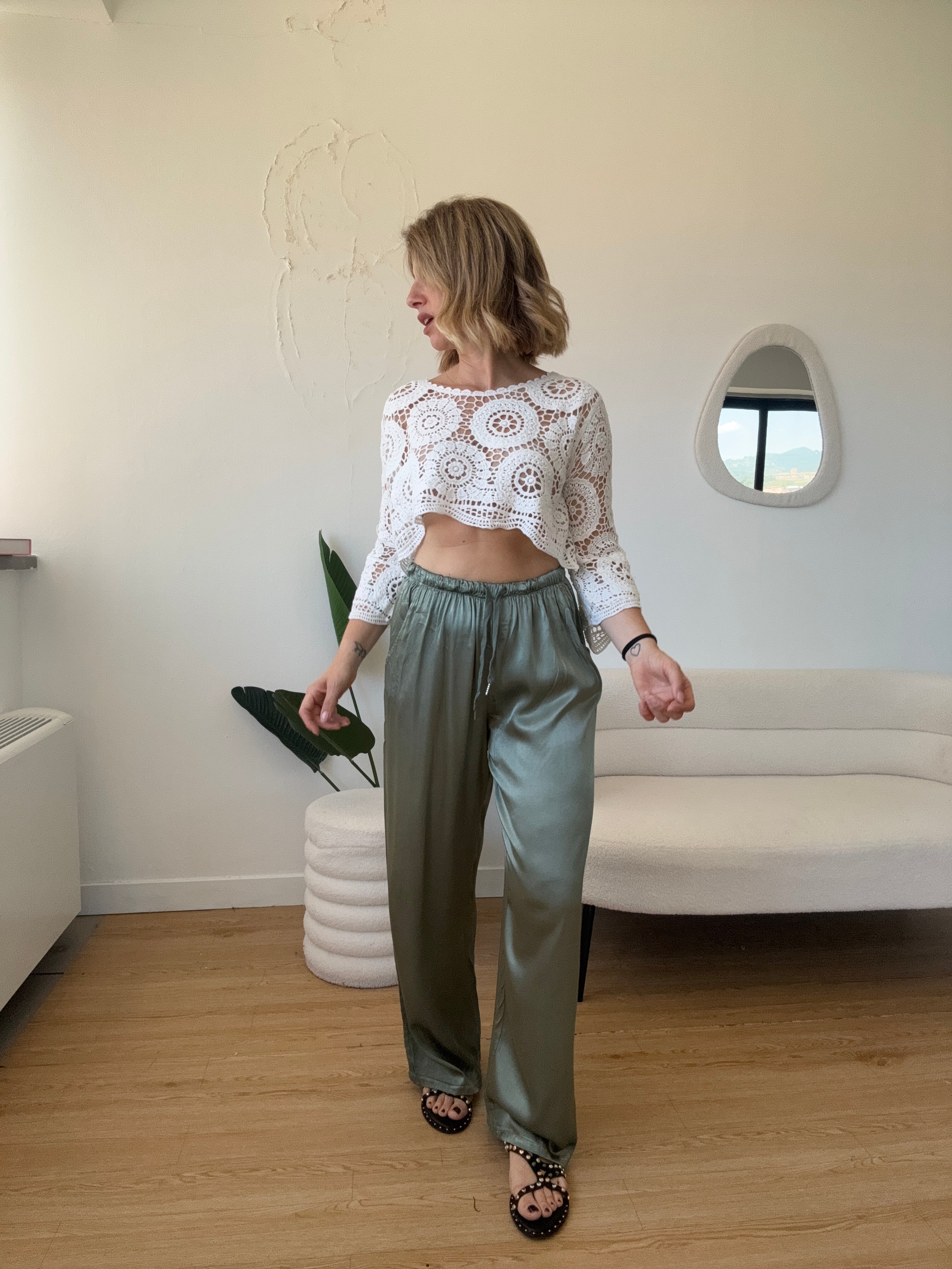 Top crochet manica a campana