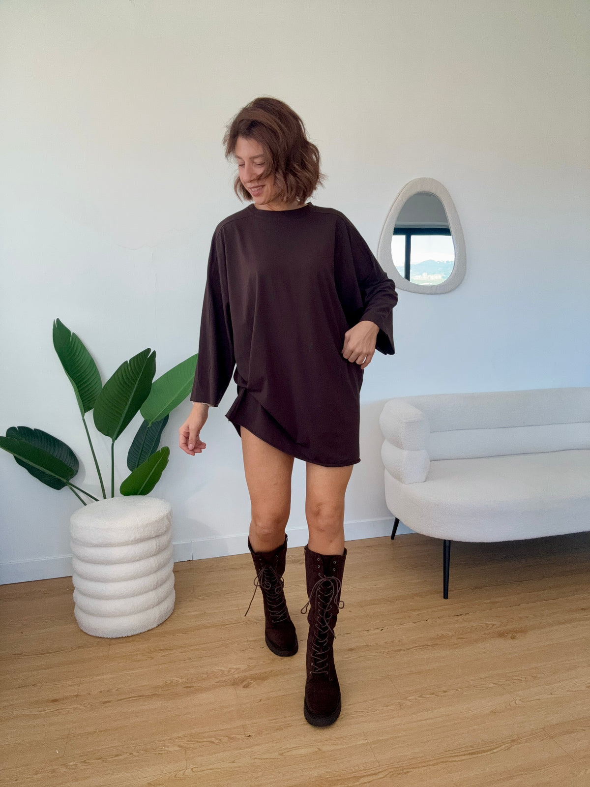 Abito oversize basic in cotone