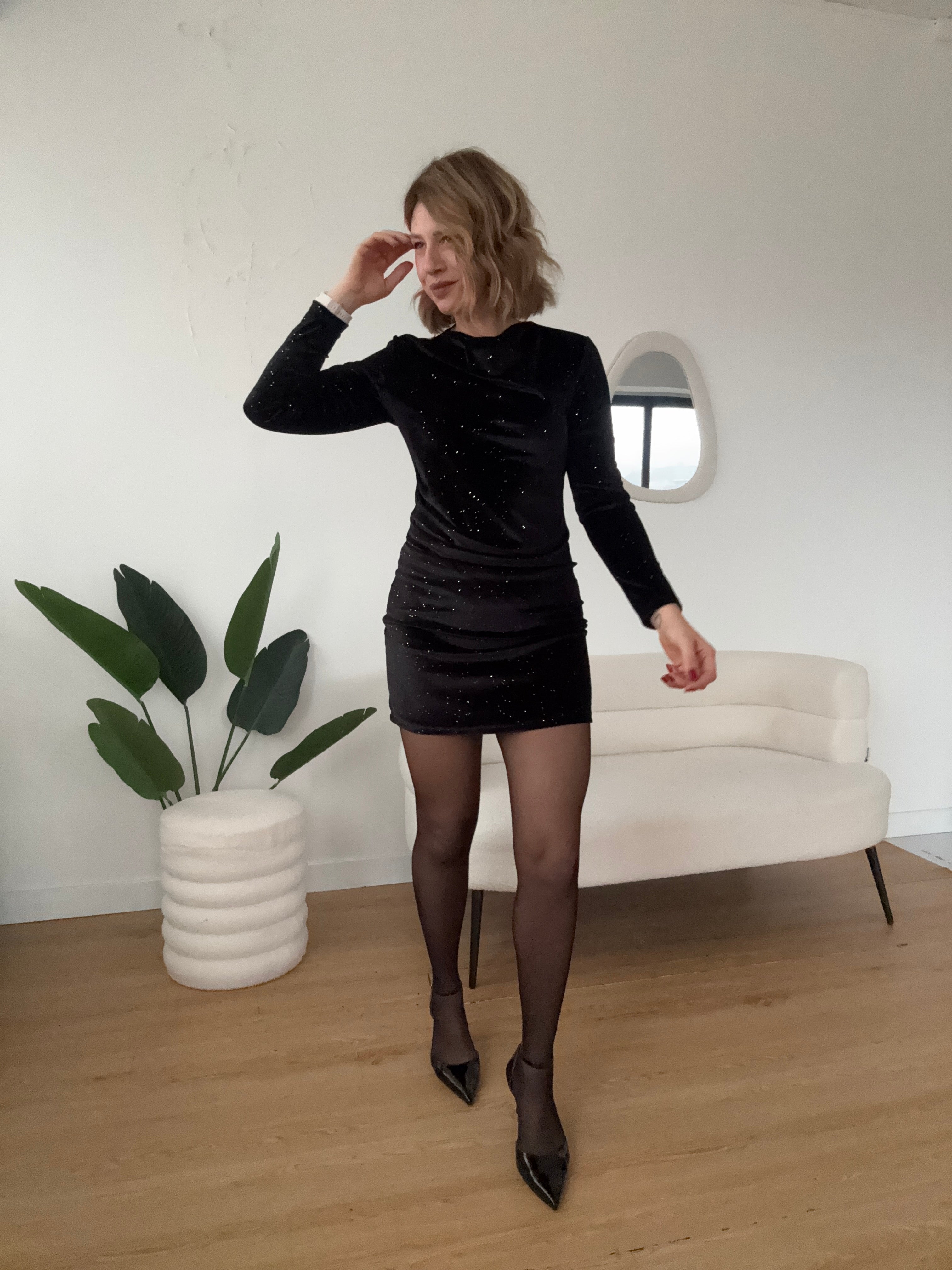 Tubino velluto con brillantini