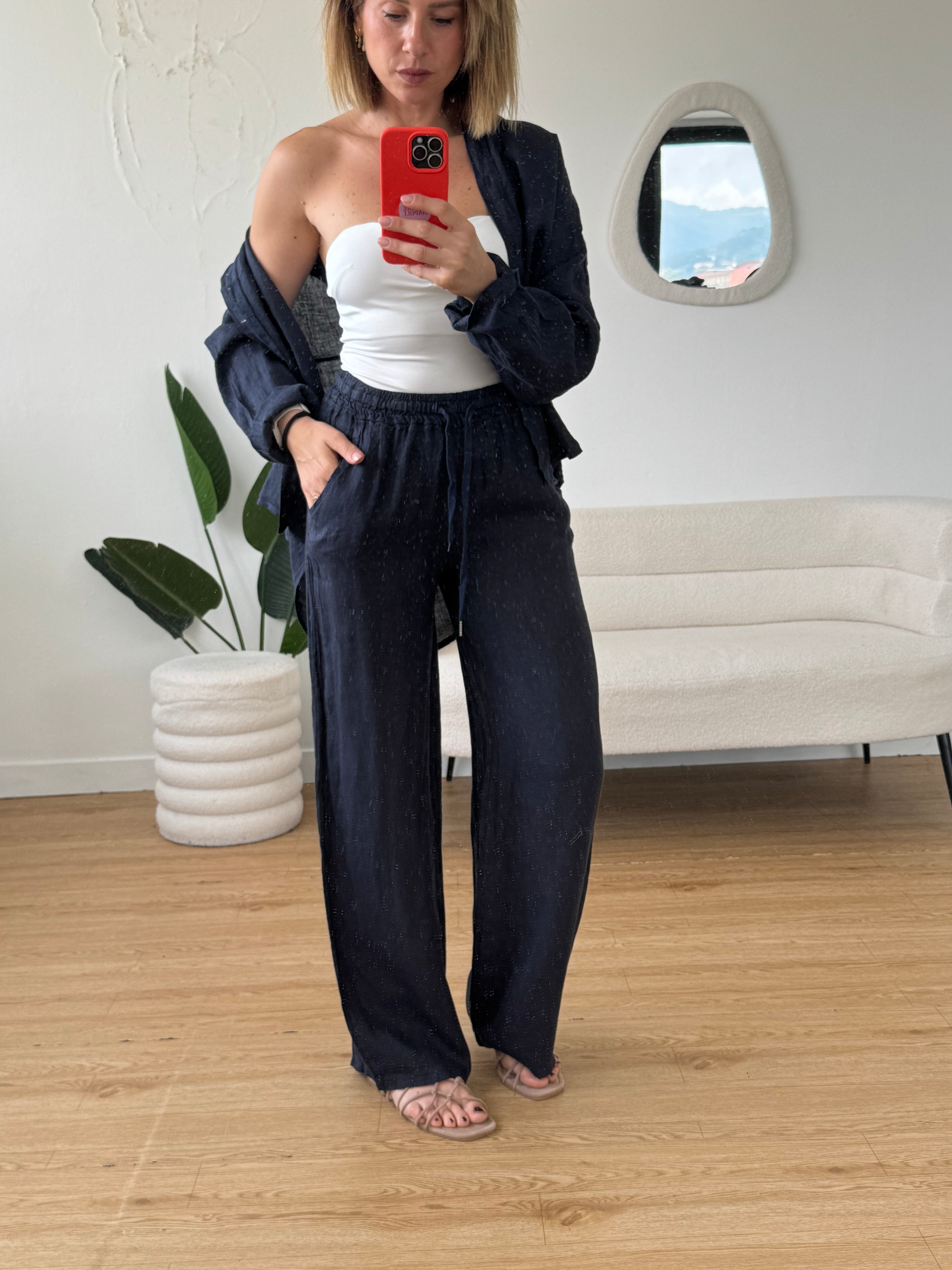 Pantaloni lino completo Salinas