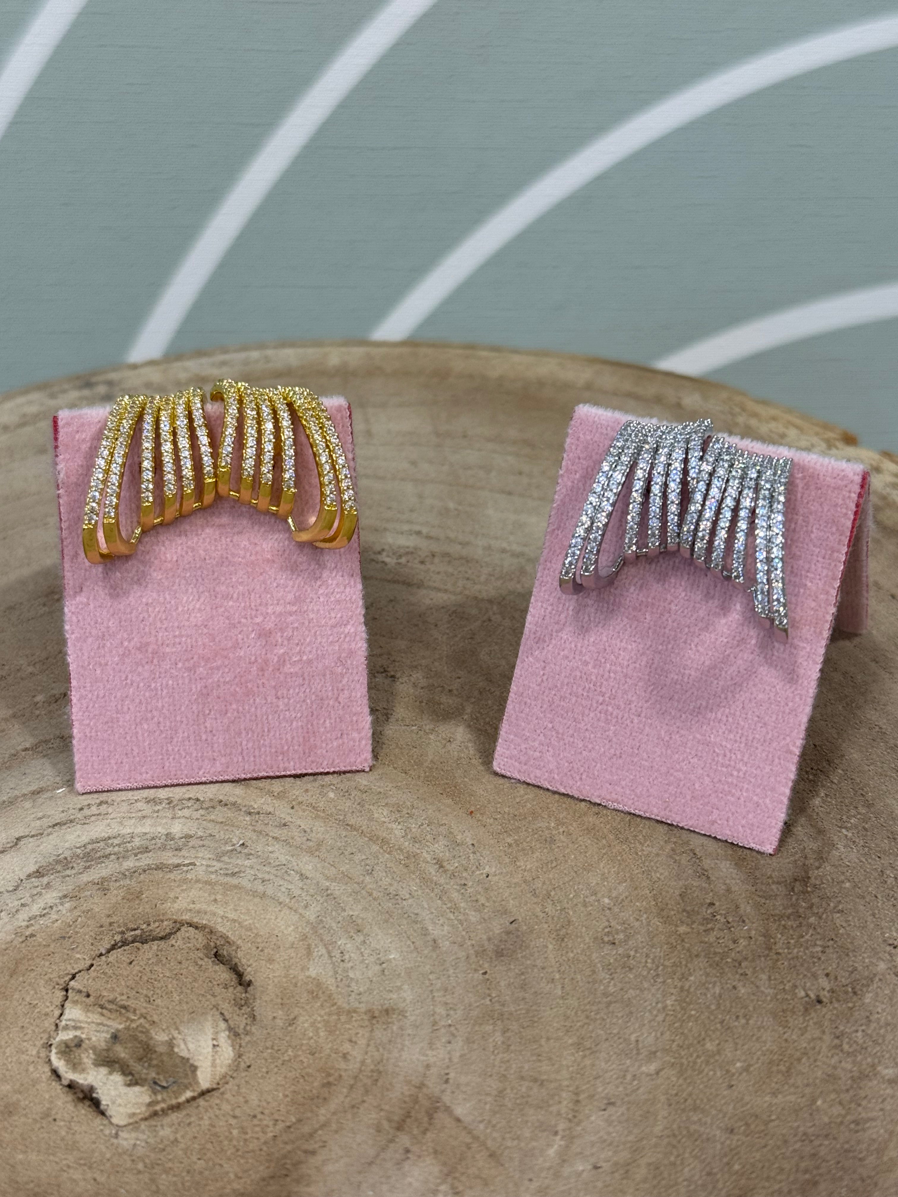 Orecchini wings strass