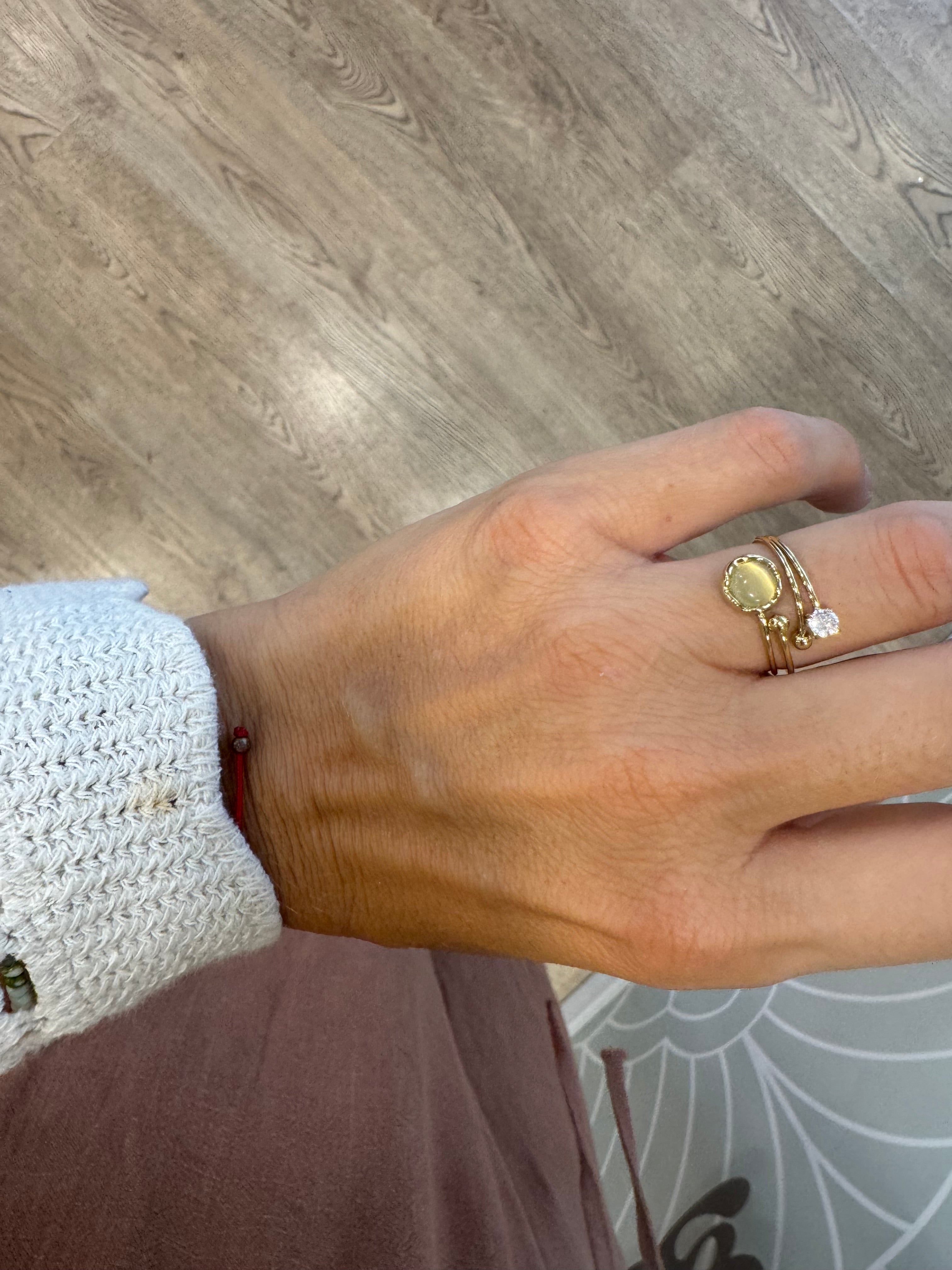 Anello doppia pietra
