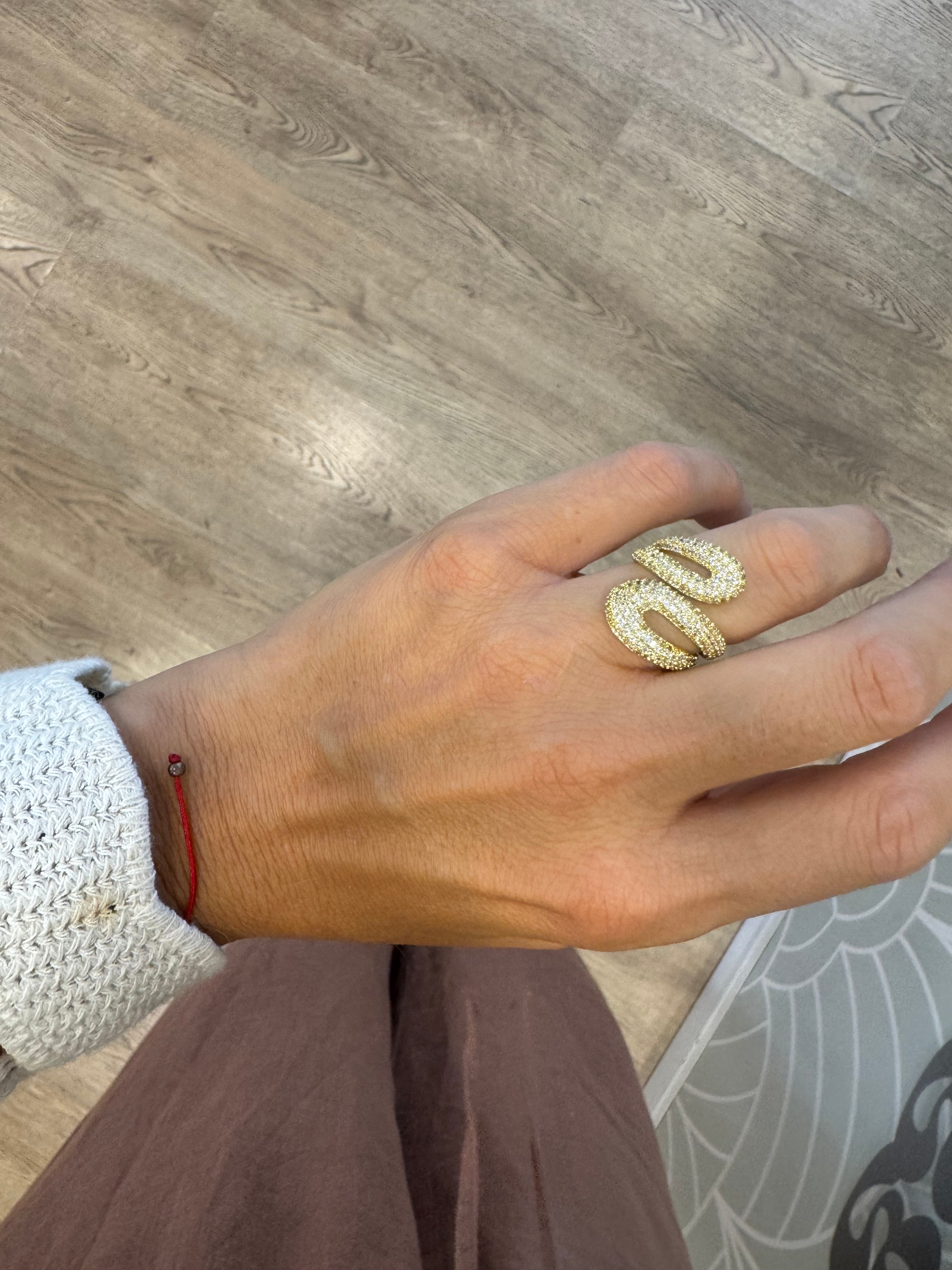 Anello infinity con strass