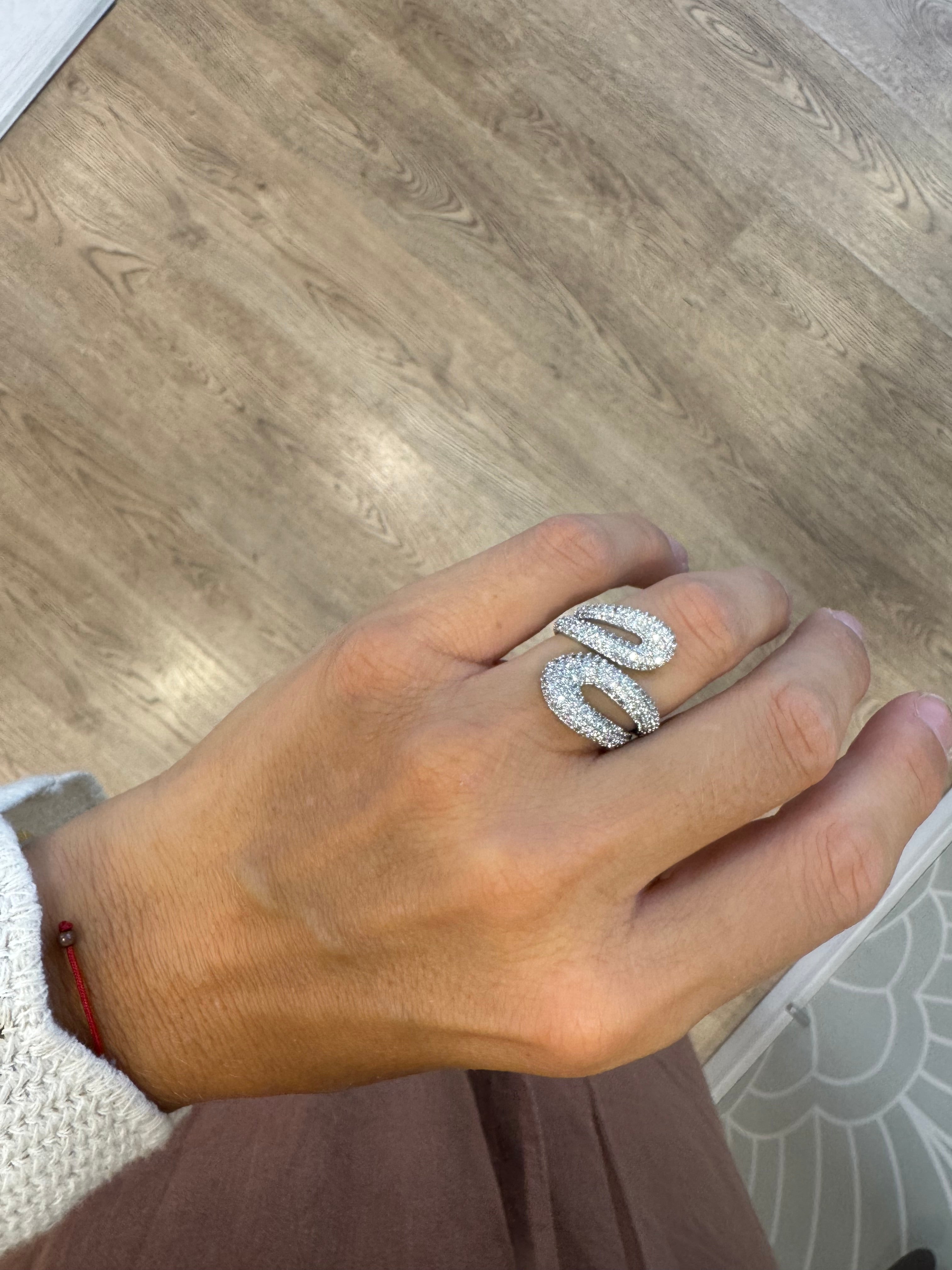 Anello infinity con strass