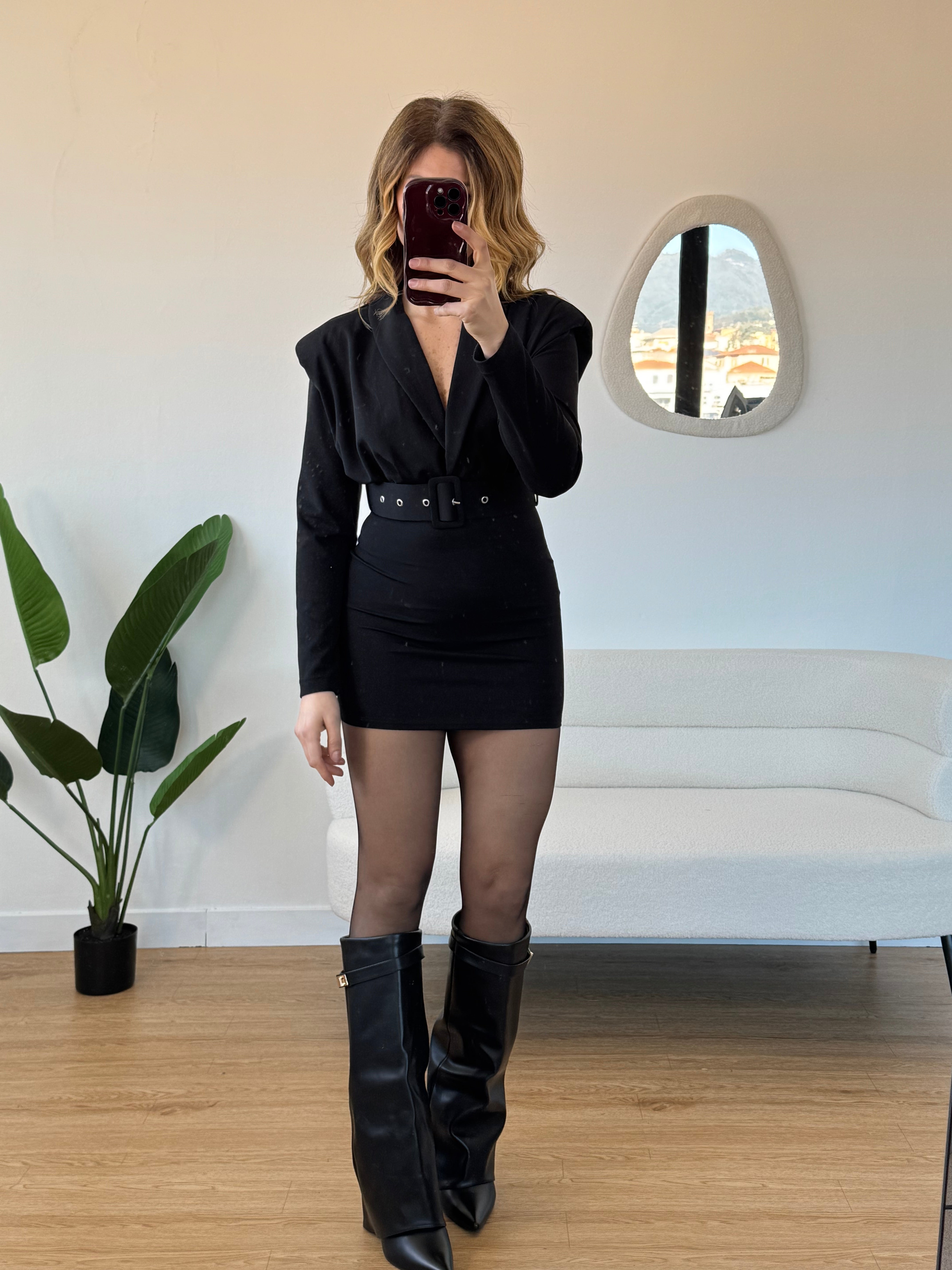 Tubino elasticizzato spalline e cintura