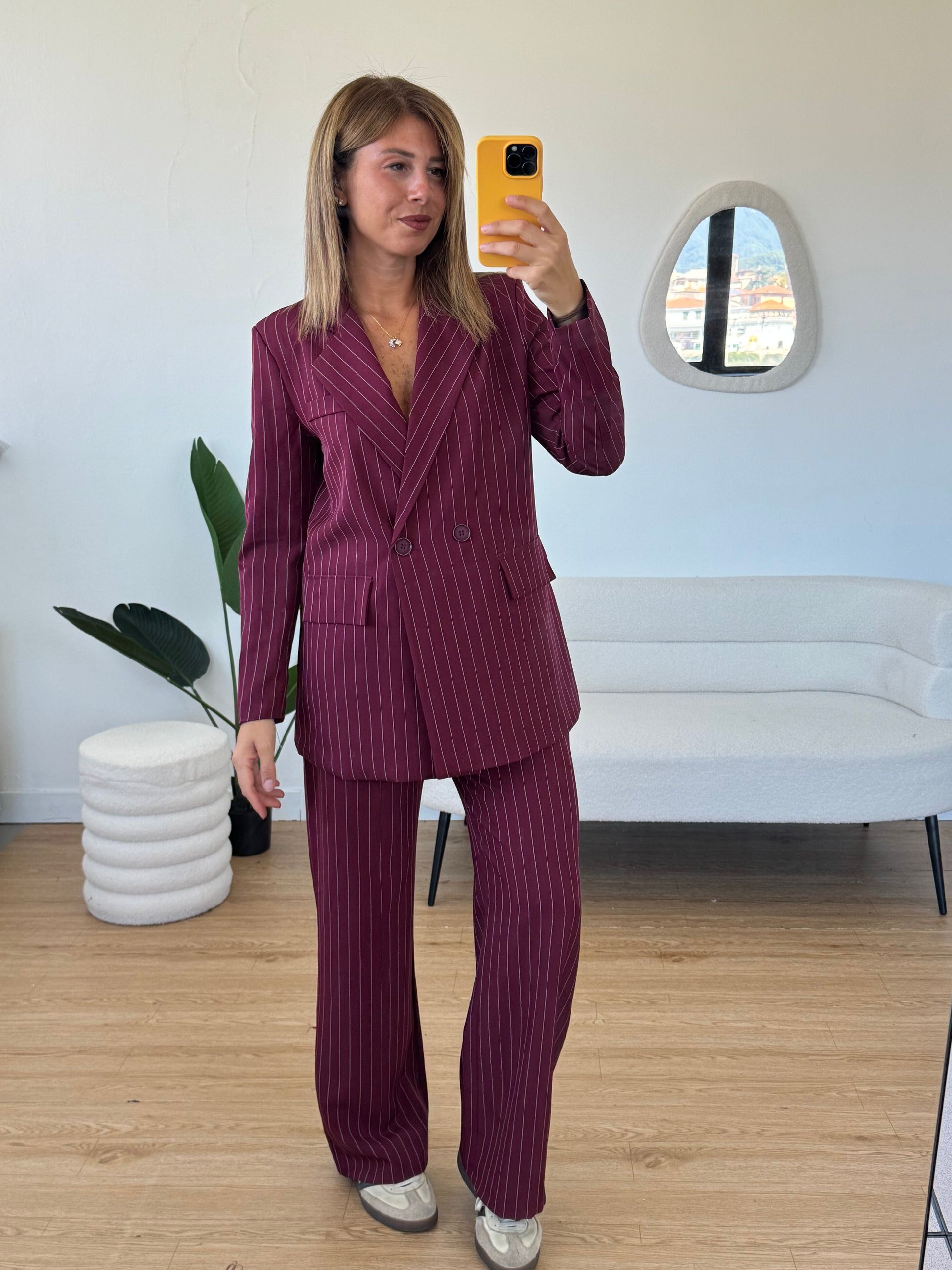 Completo gessato blazer over
