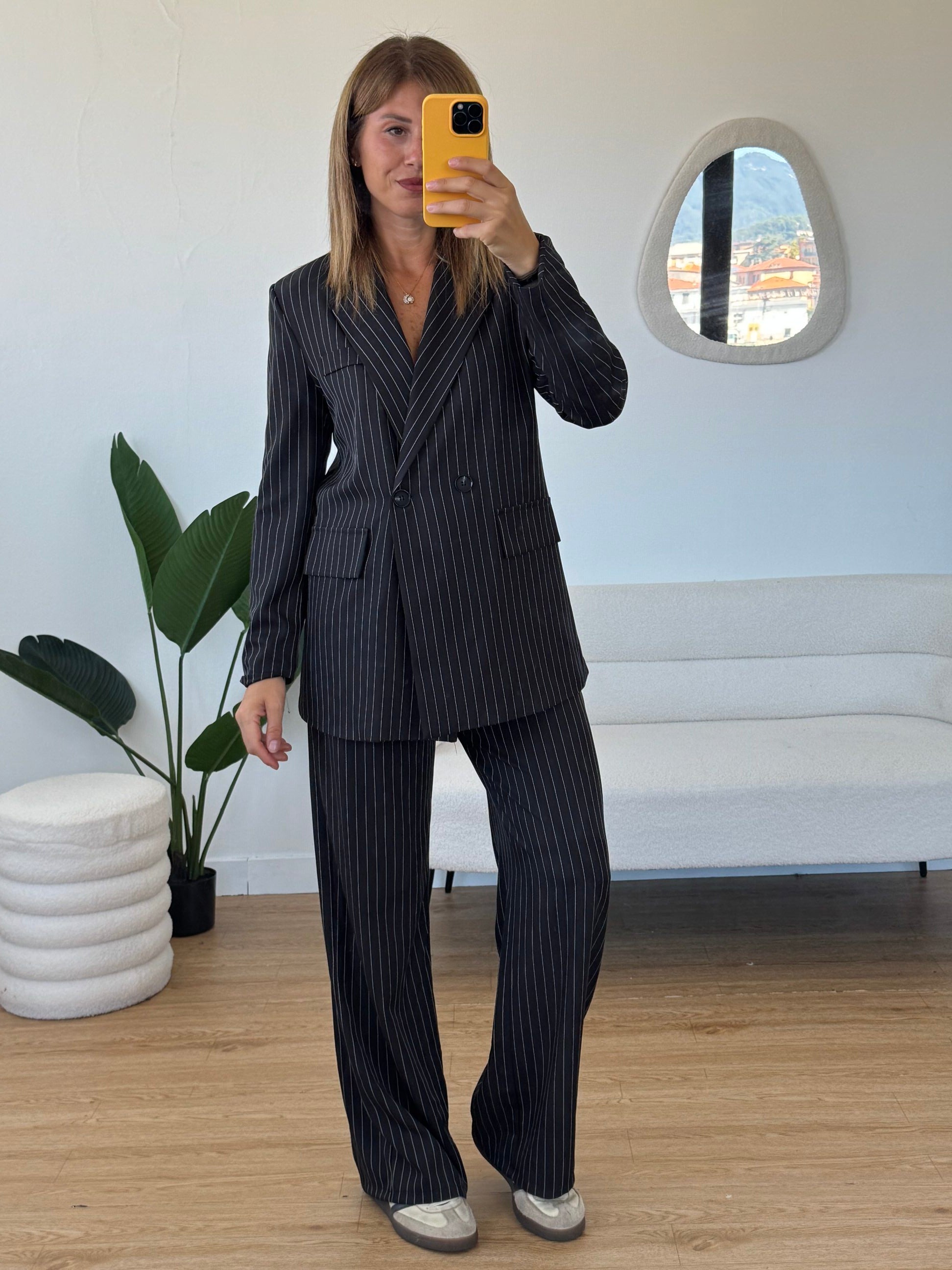 Completo gessato blazer over