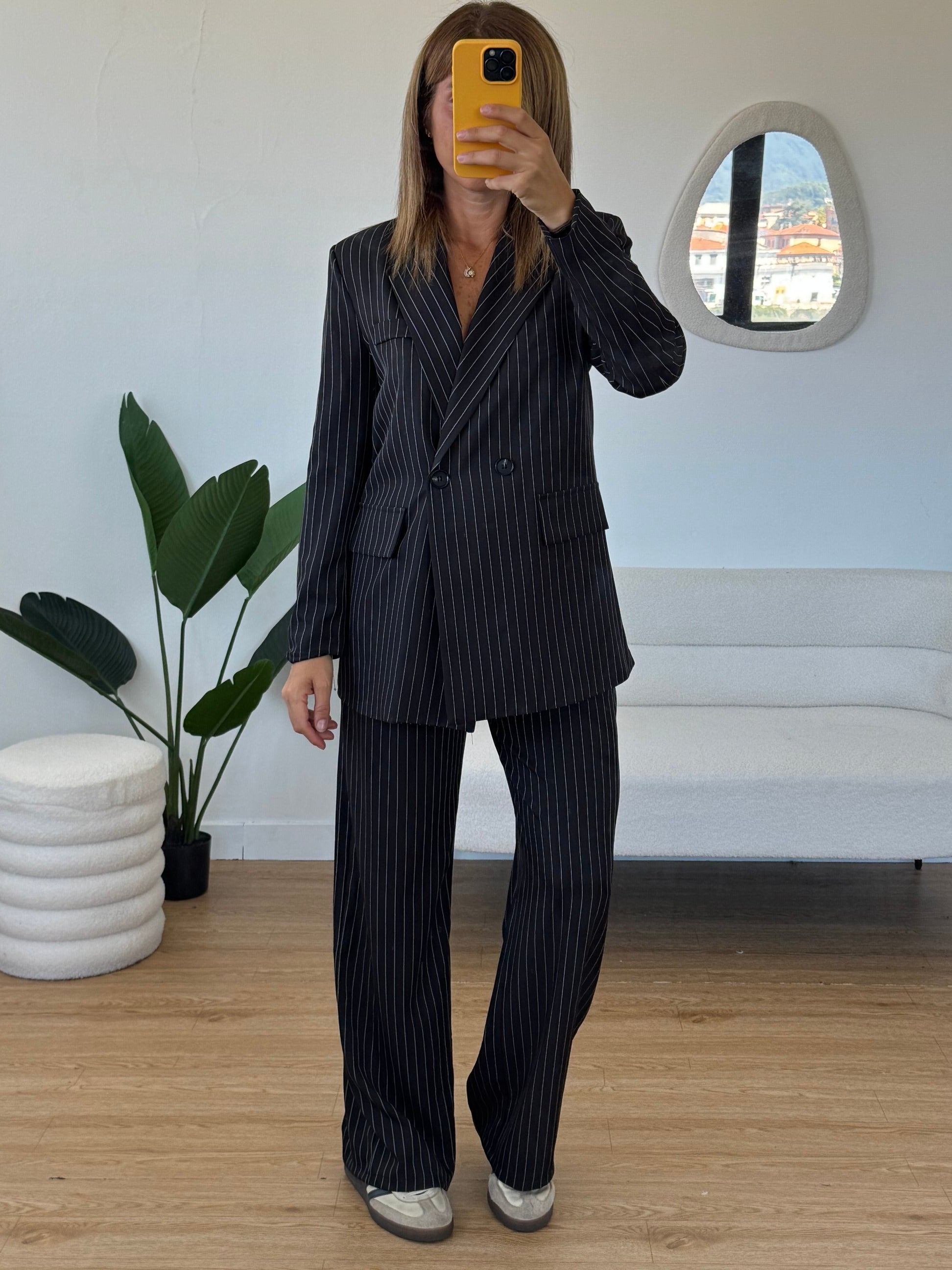 Completo gessato blazer over