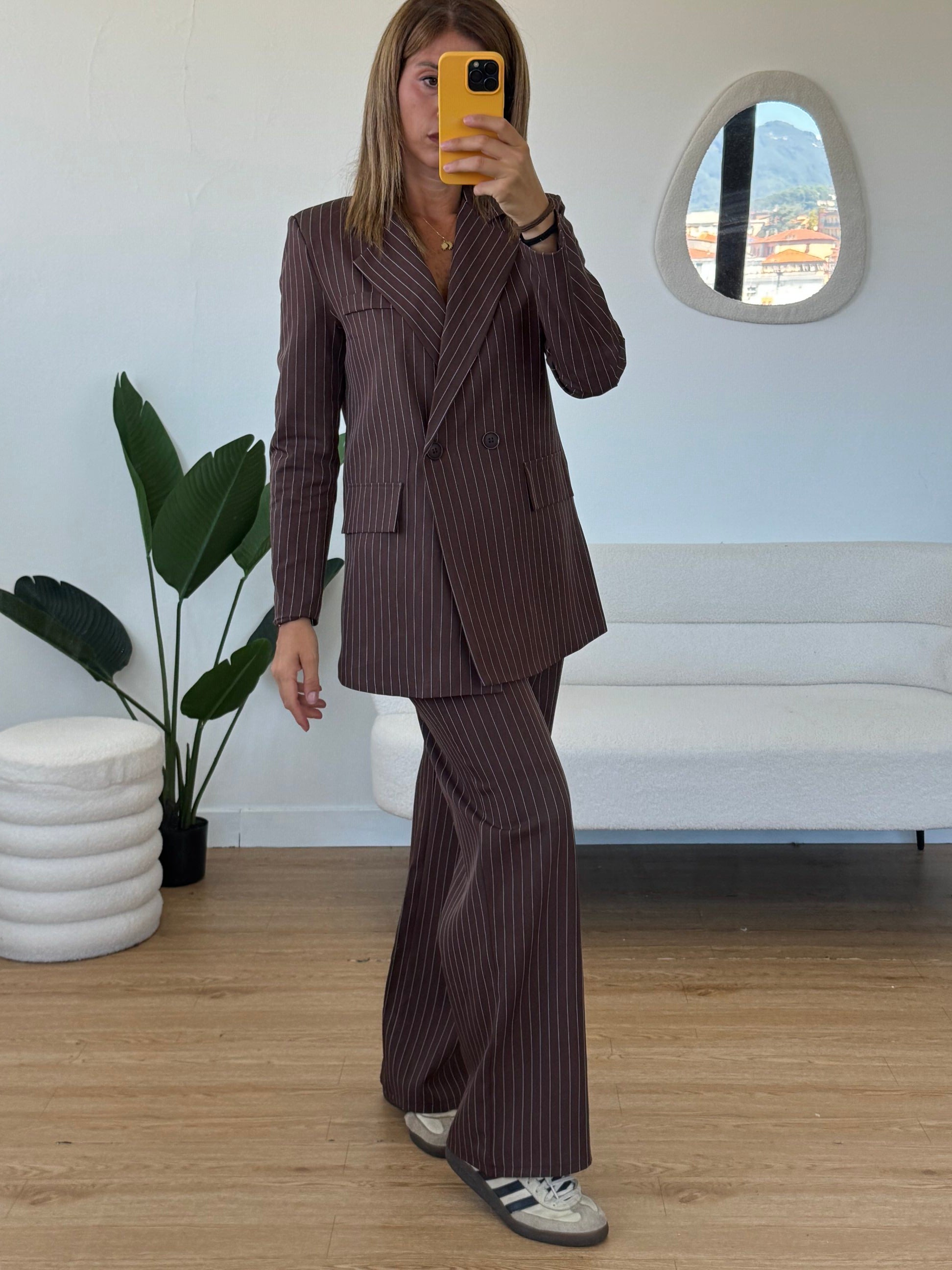Completo gessato blazer over