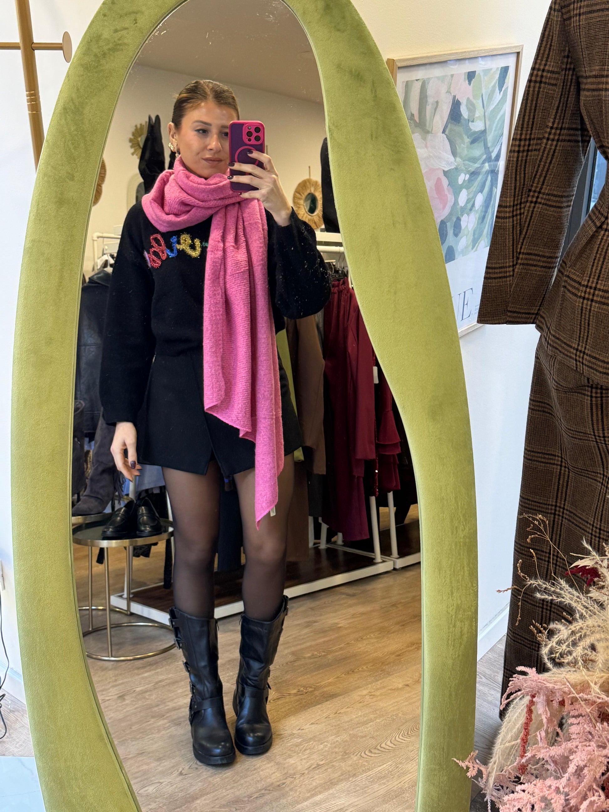 Maxi sciarpa asimmetrica