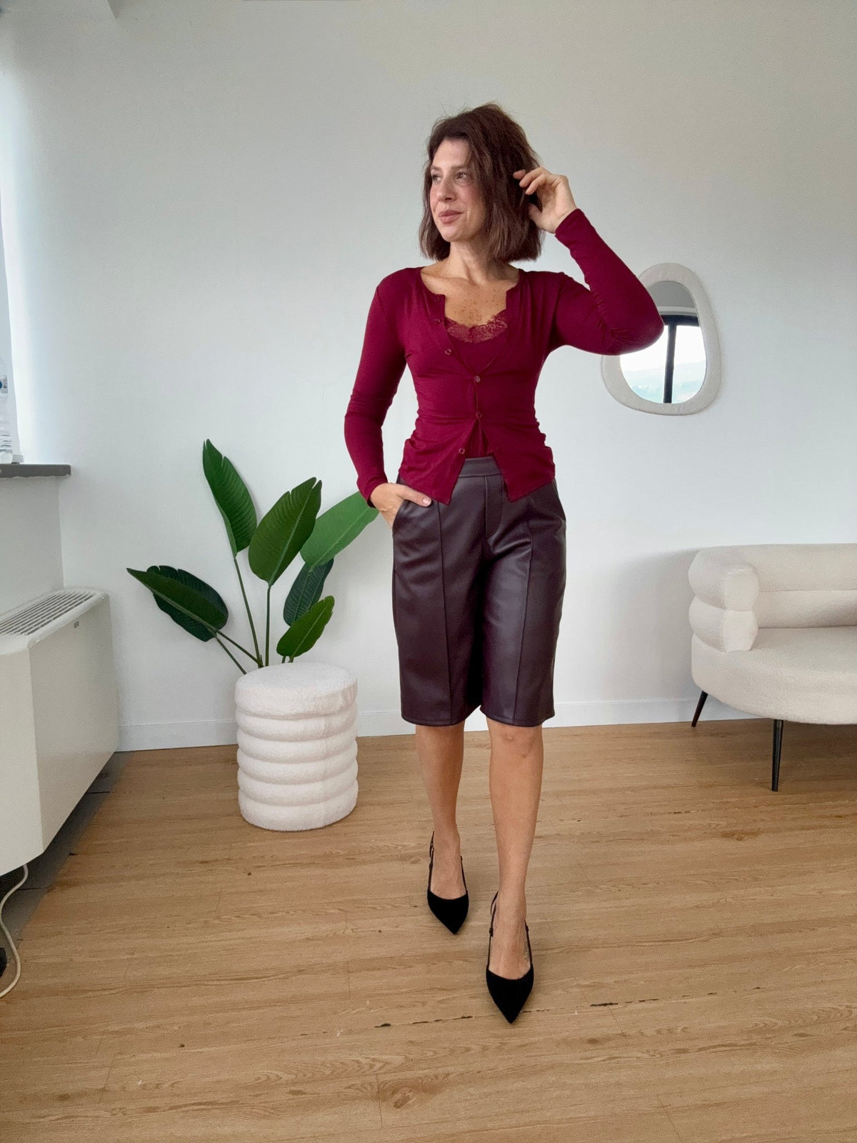 Twin set con canotta in pizzo - GGlam