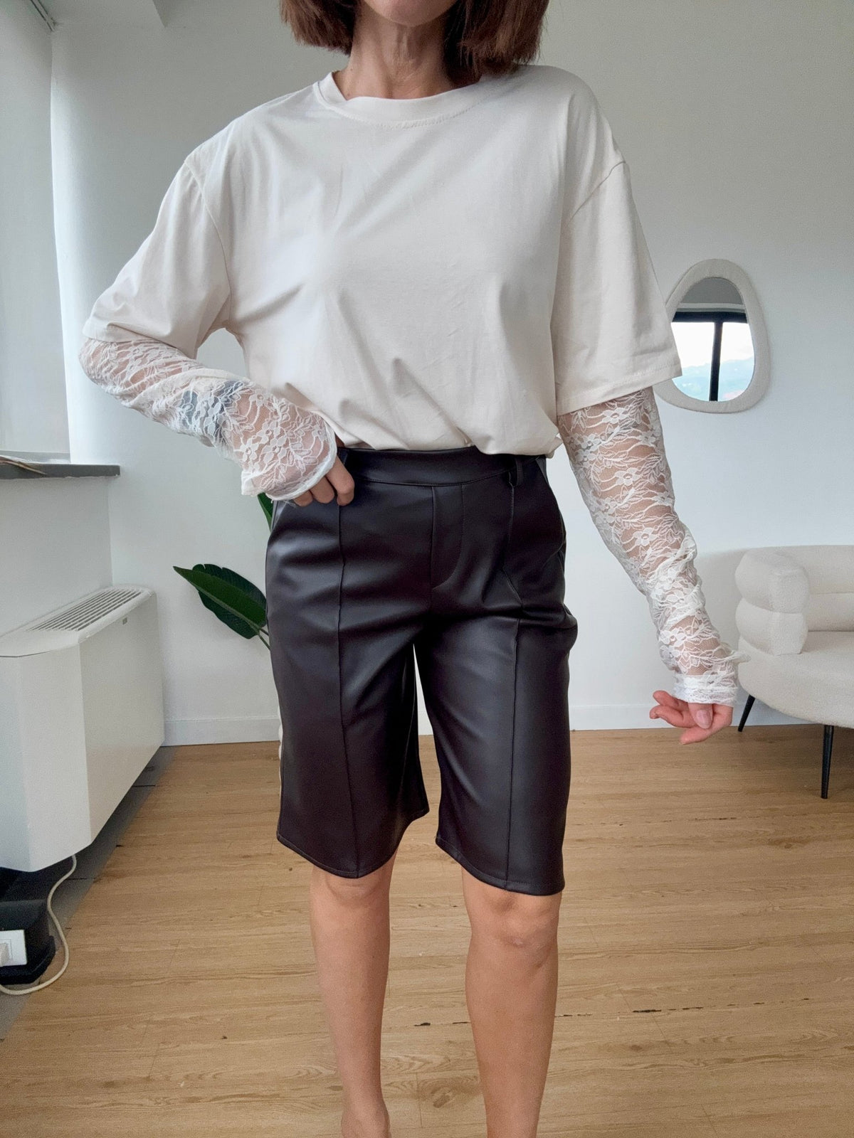 T-shirt manica in pizzo - GGlam