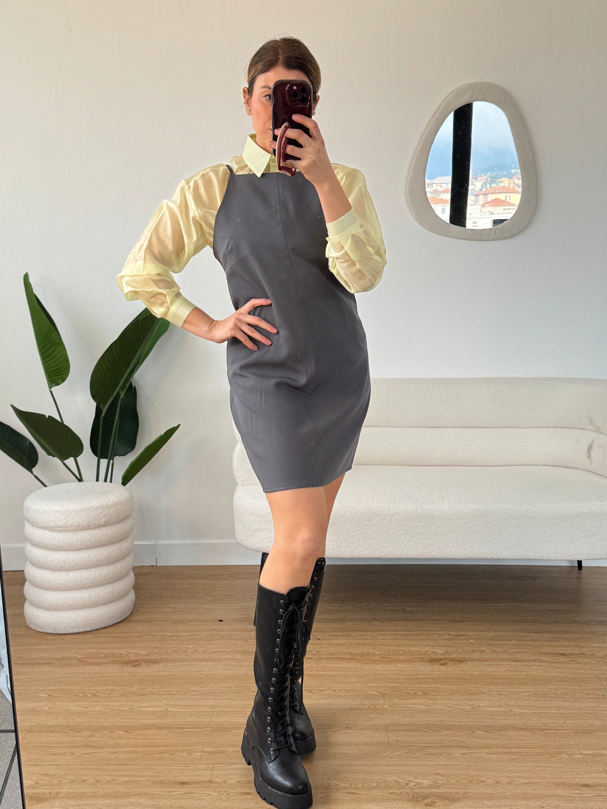 Abito scampanato spallin sottile