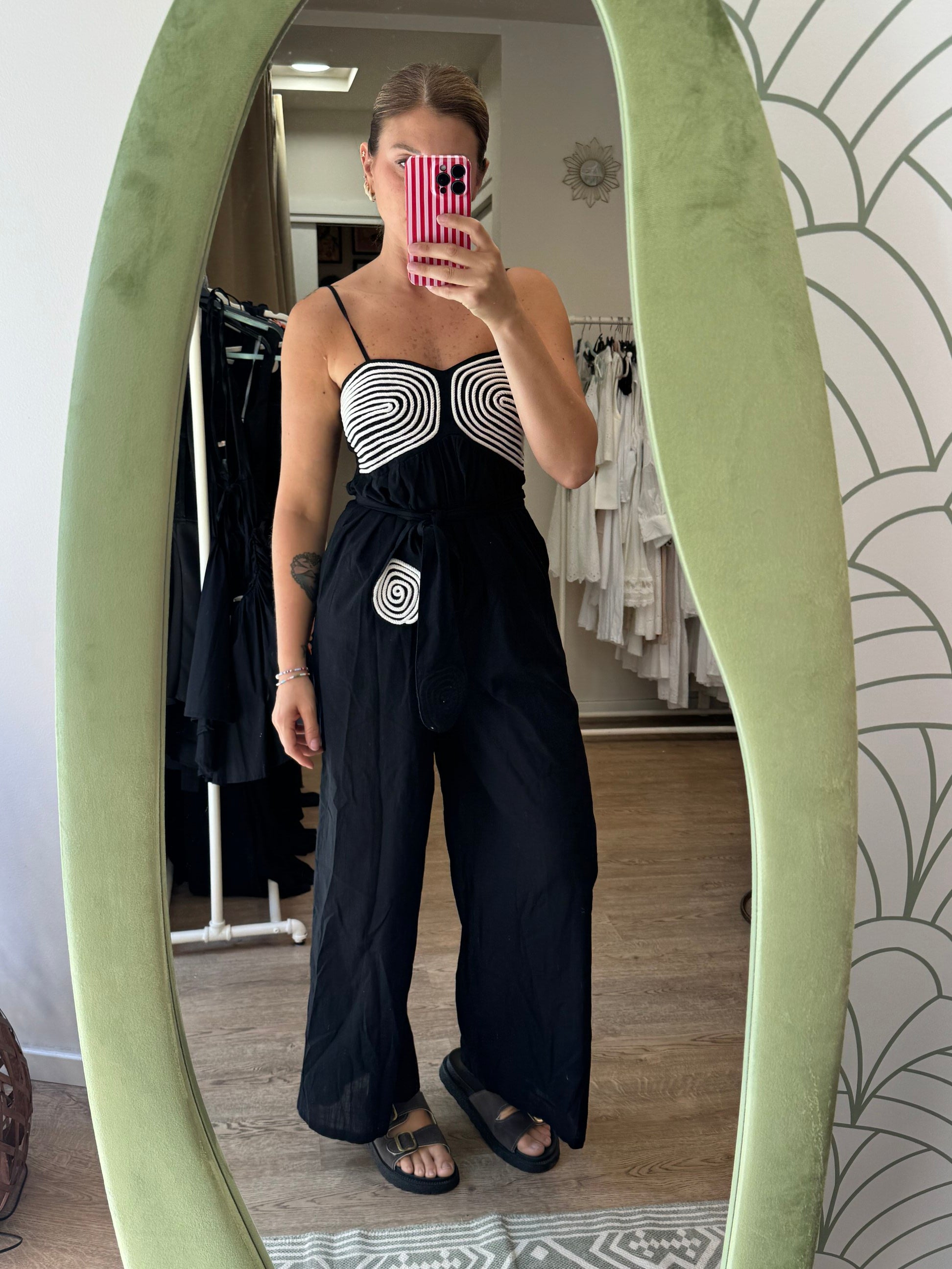 Maxi tuta top ricami