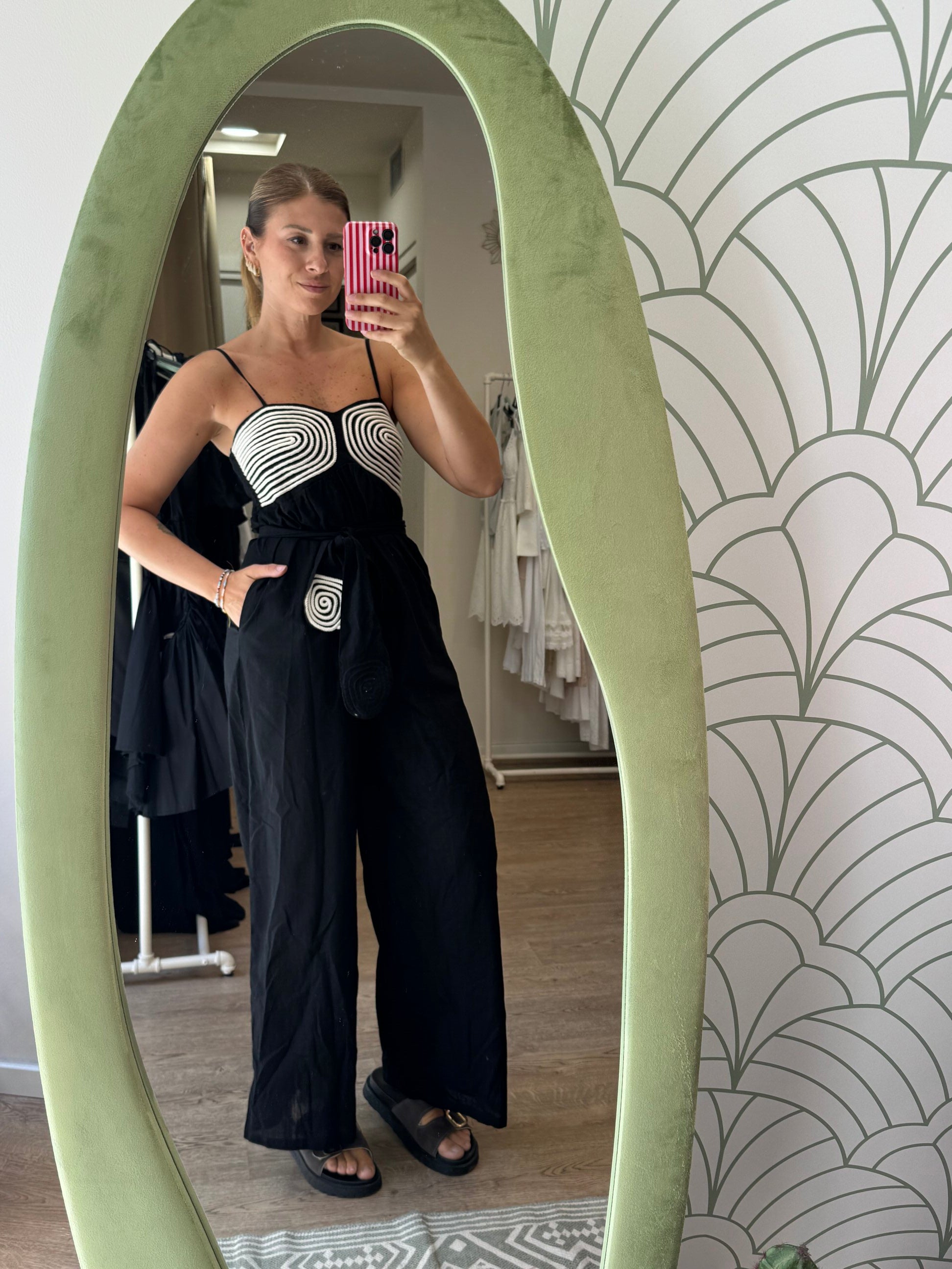 Maxi tuta top ricami