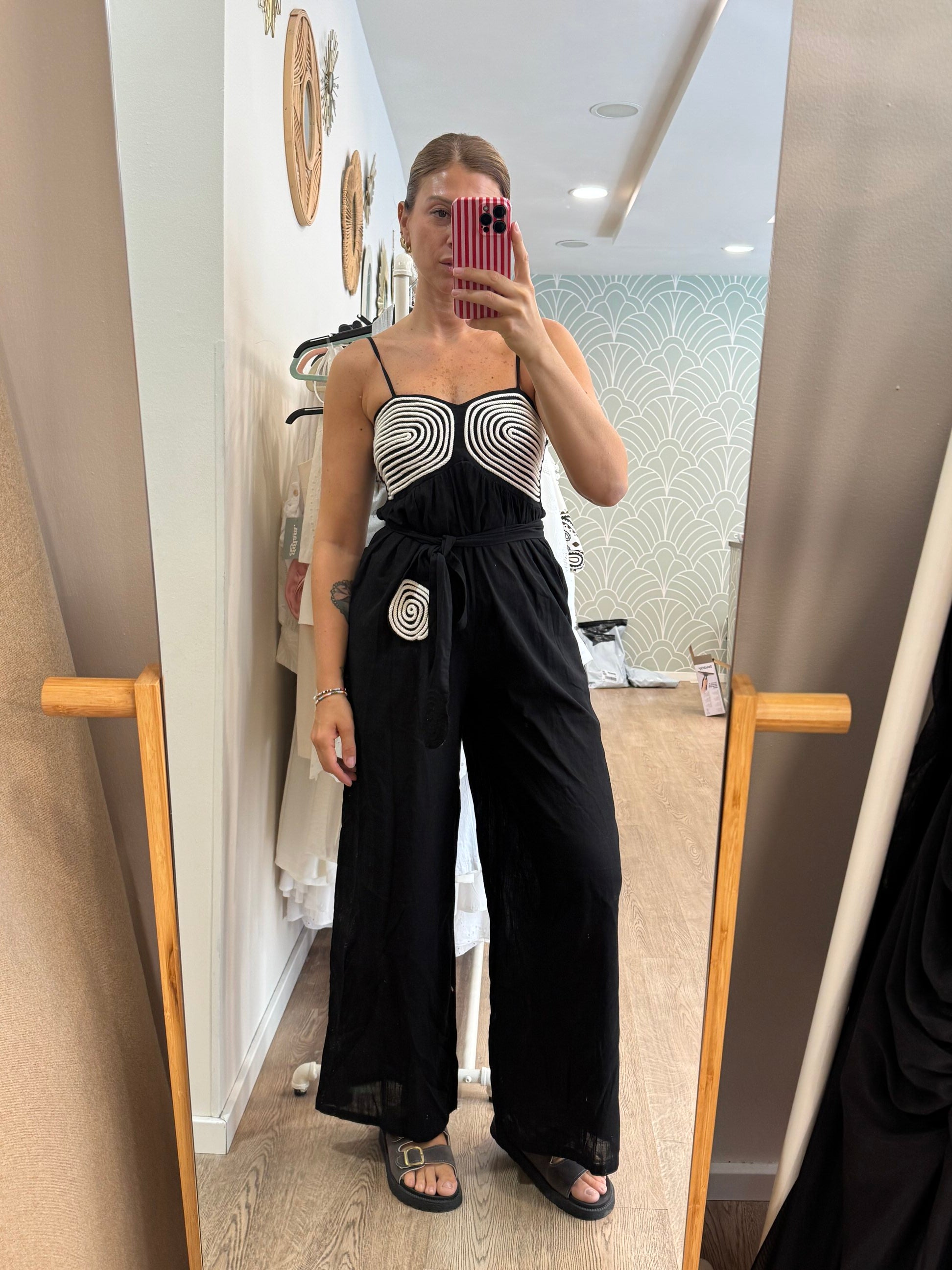 Maxi tuta top ricami