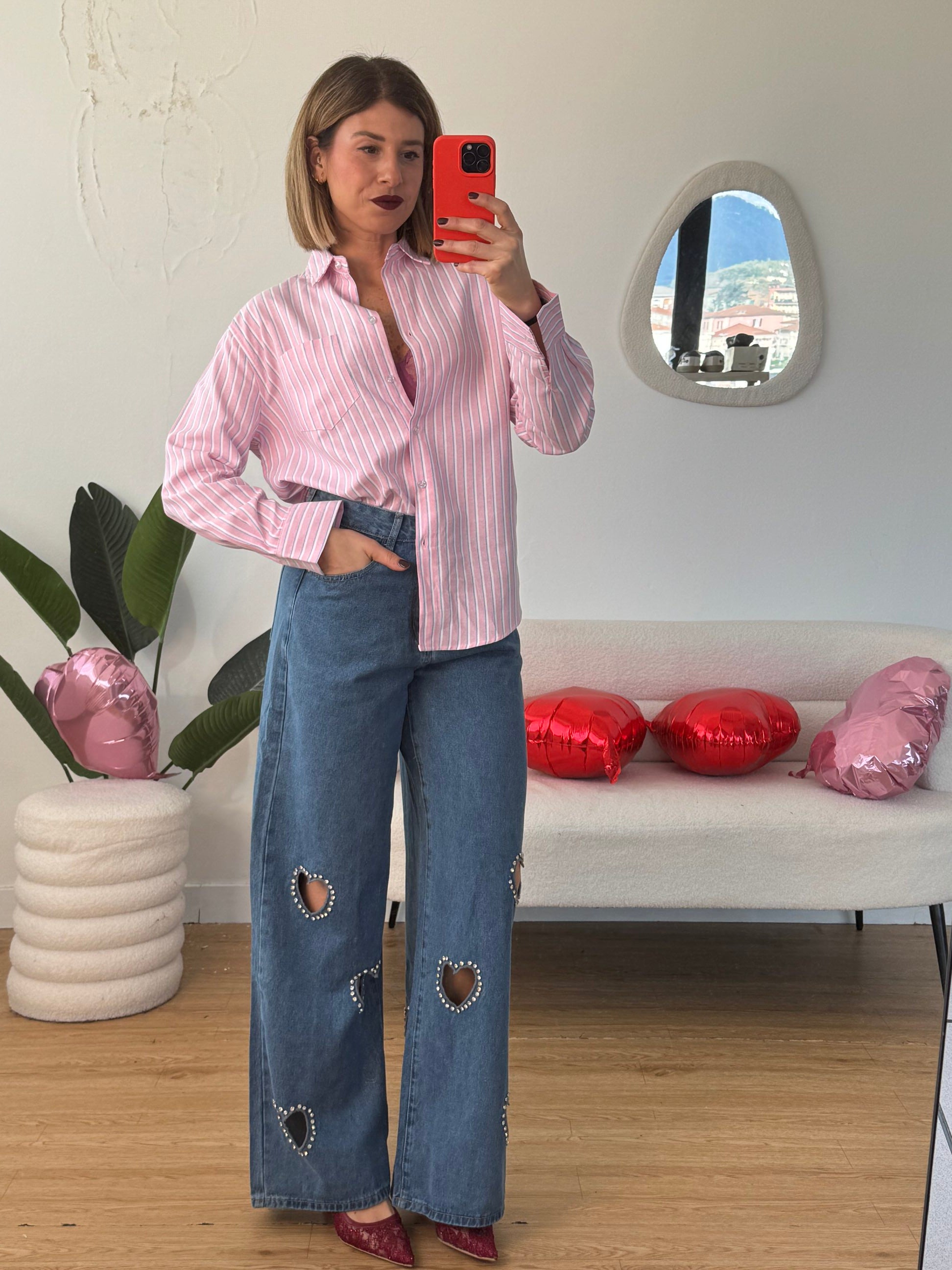 Camicia oxford in cotone a righe