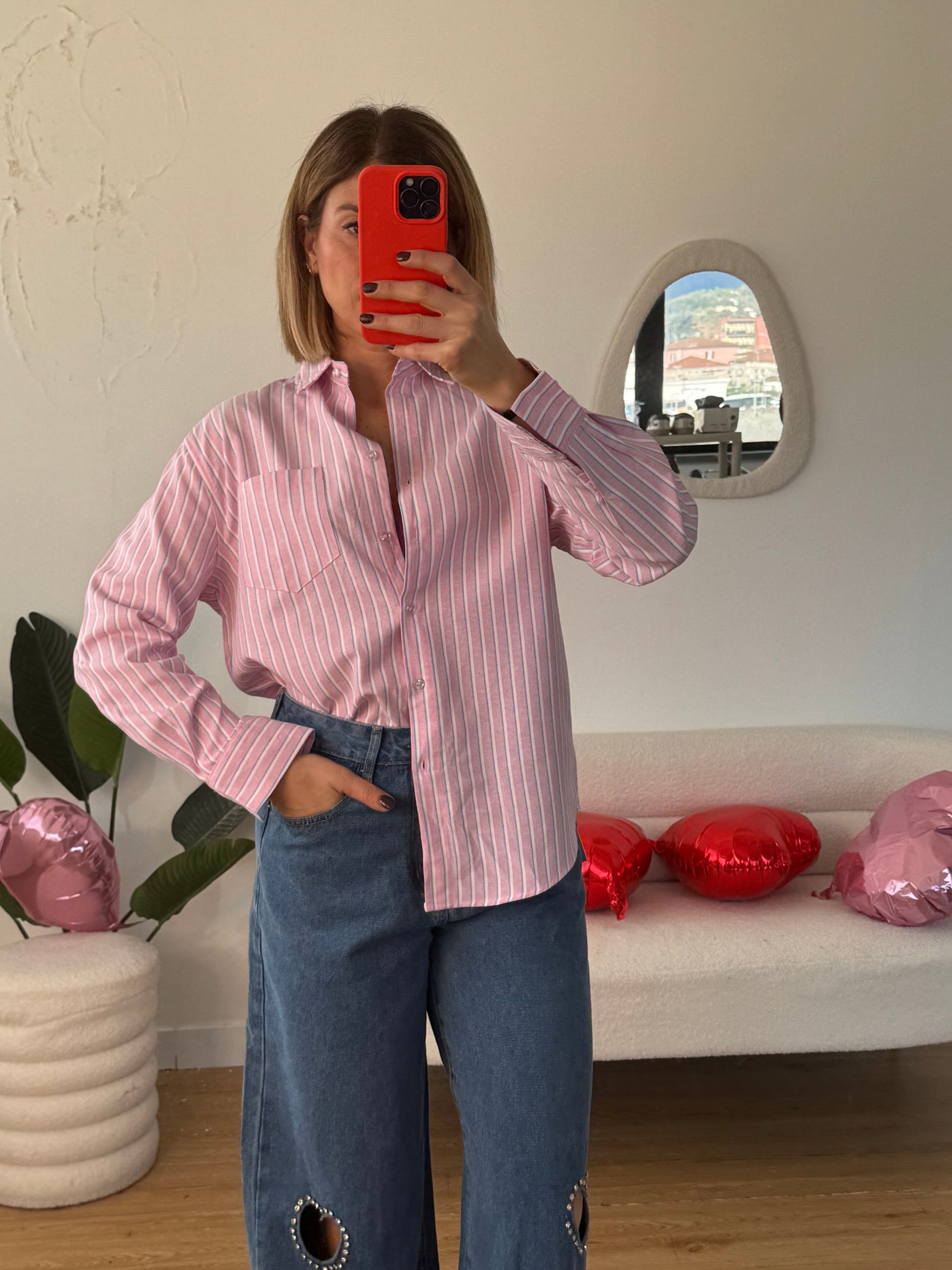 Camicia oxford in cotone a righe