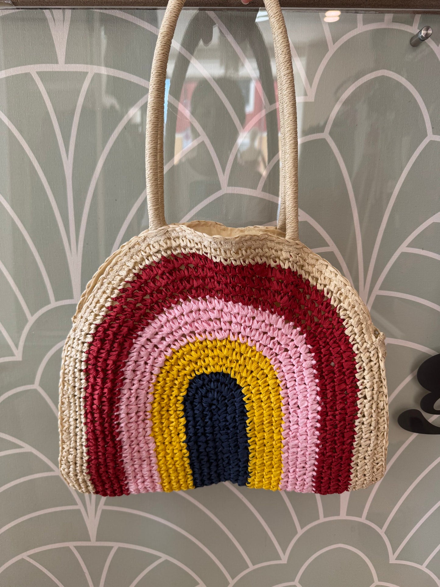 Borsa in paglia rainbow
