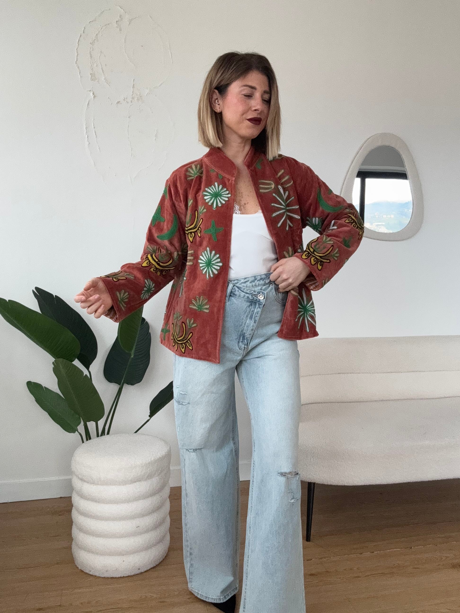 Giacca ricamata con fodera OTTO