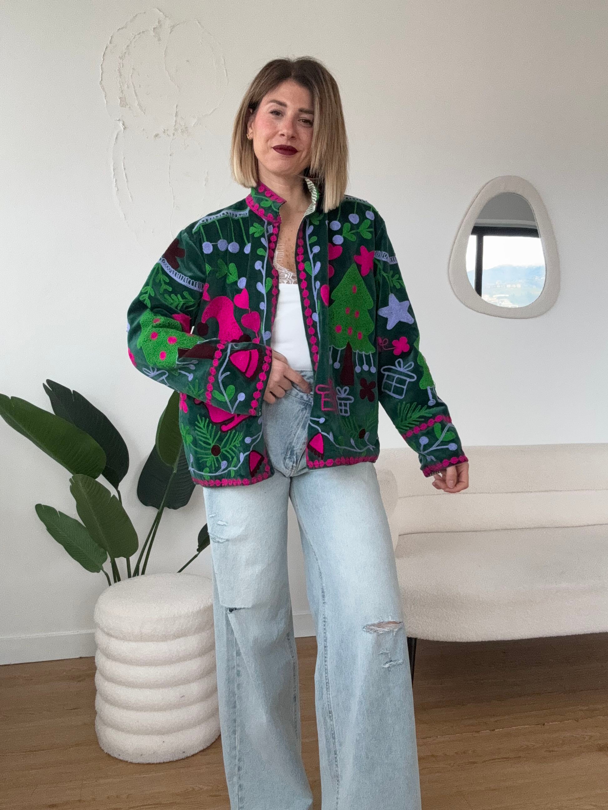 Giacca ricamanta con fodera DIECI