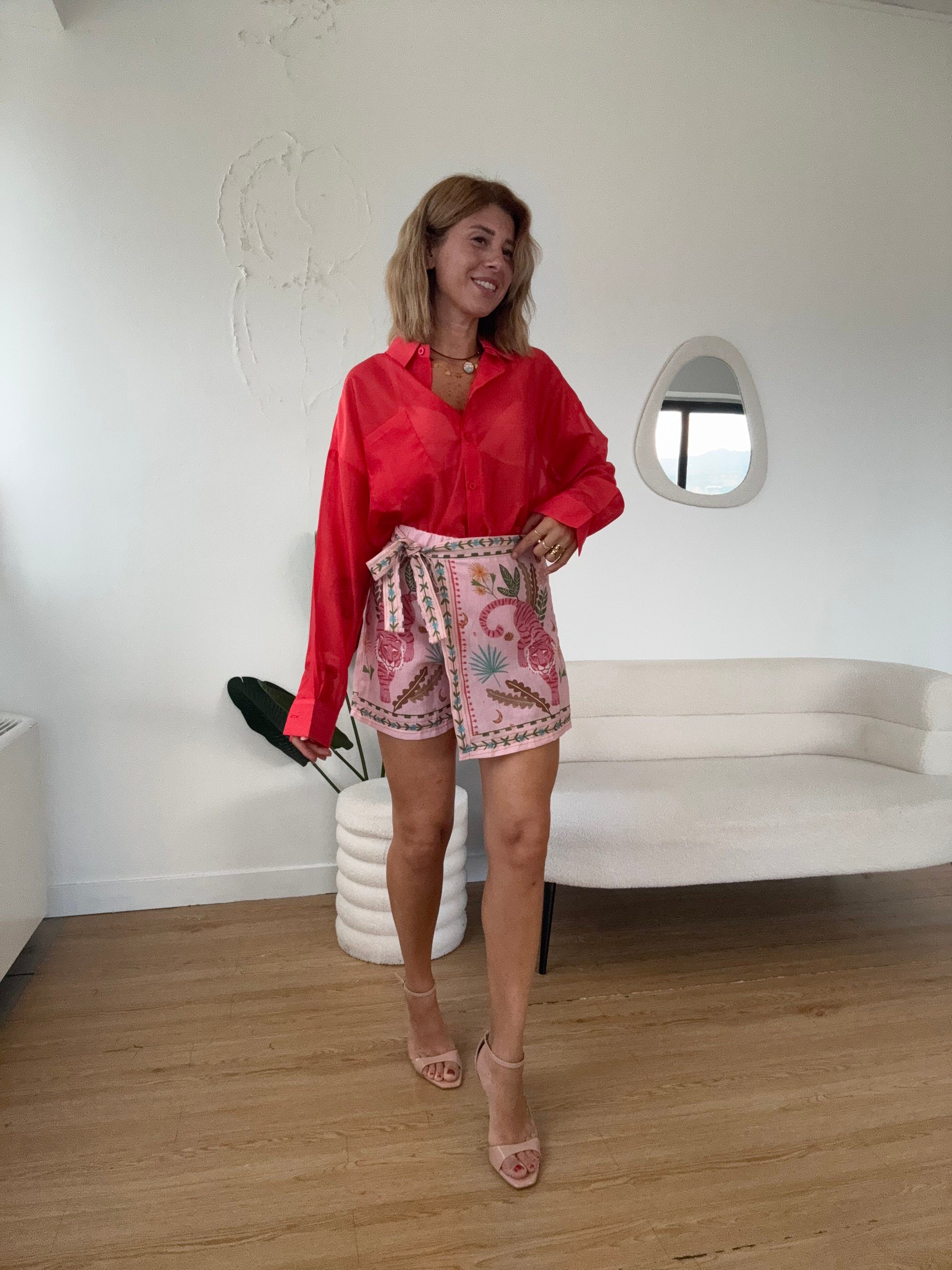 Pantagonna pareo tigre rosa
