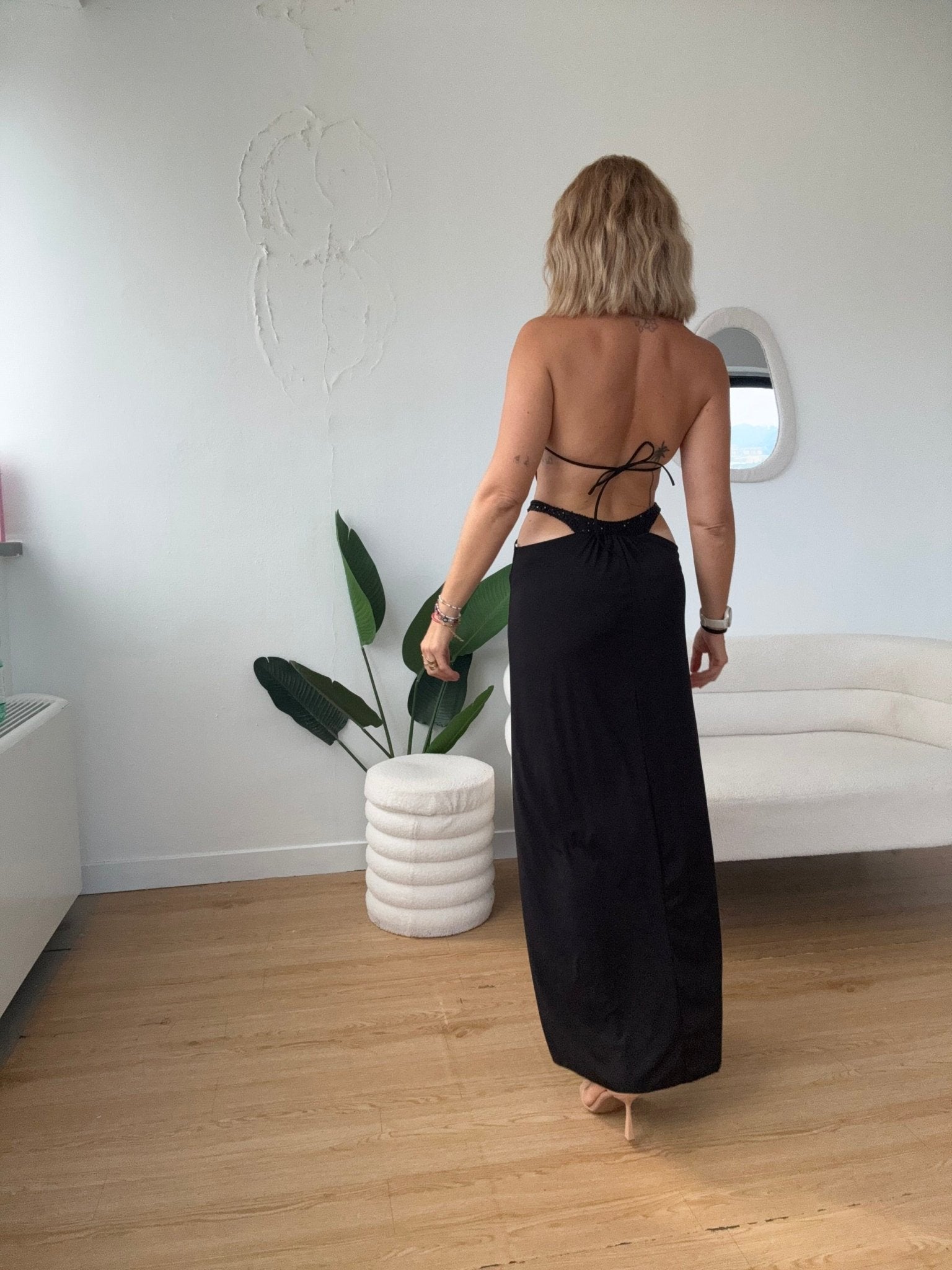 Abito cutout lunfo con strass - GGlam