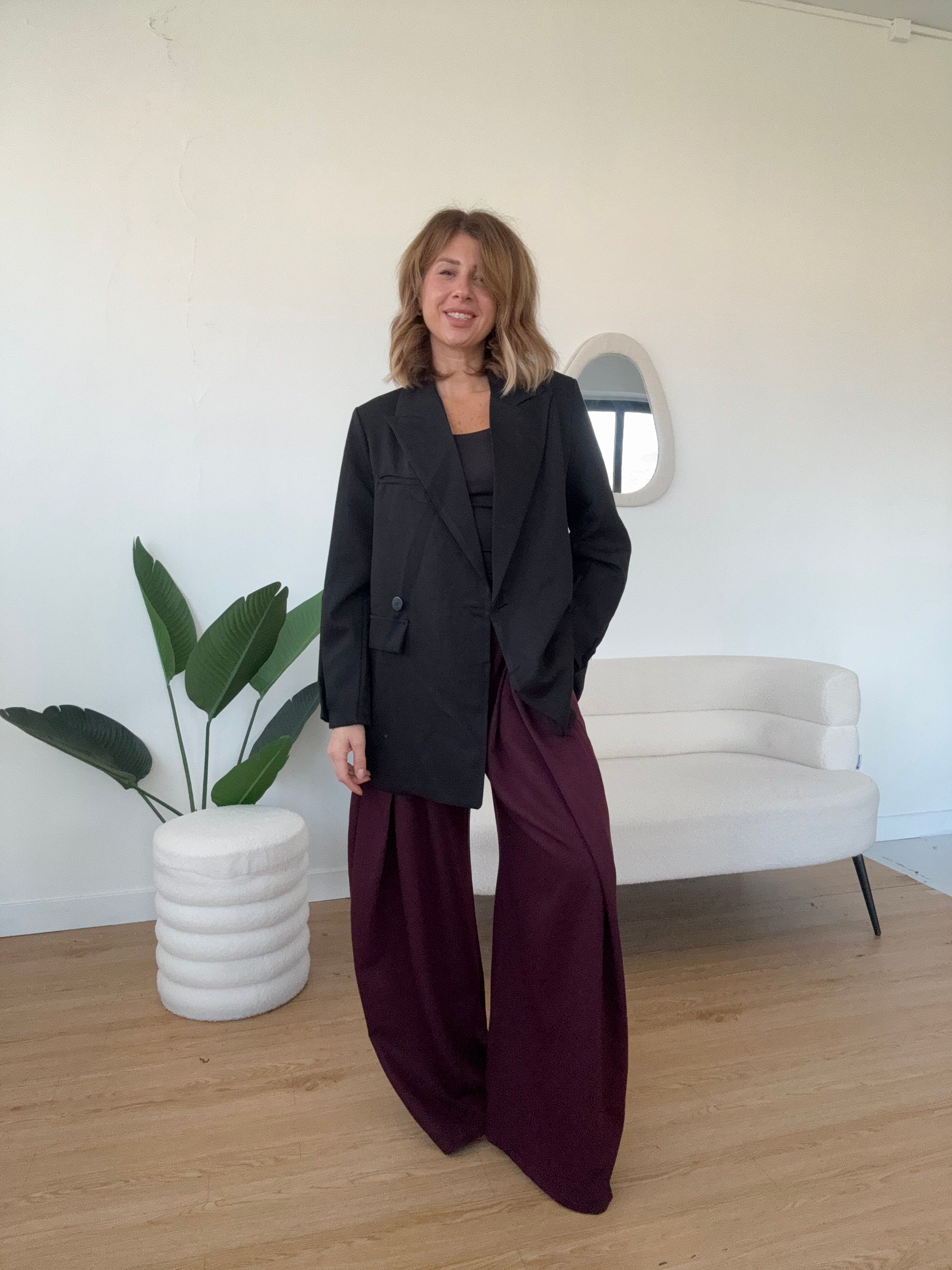 Blazer oversize dettaglio manica