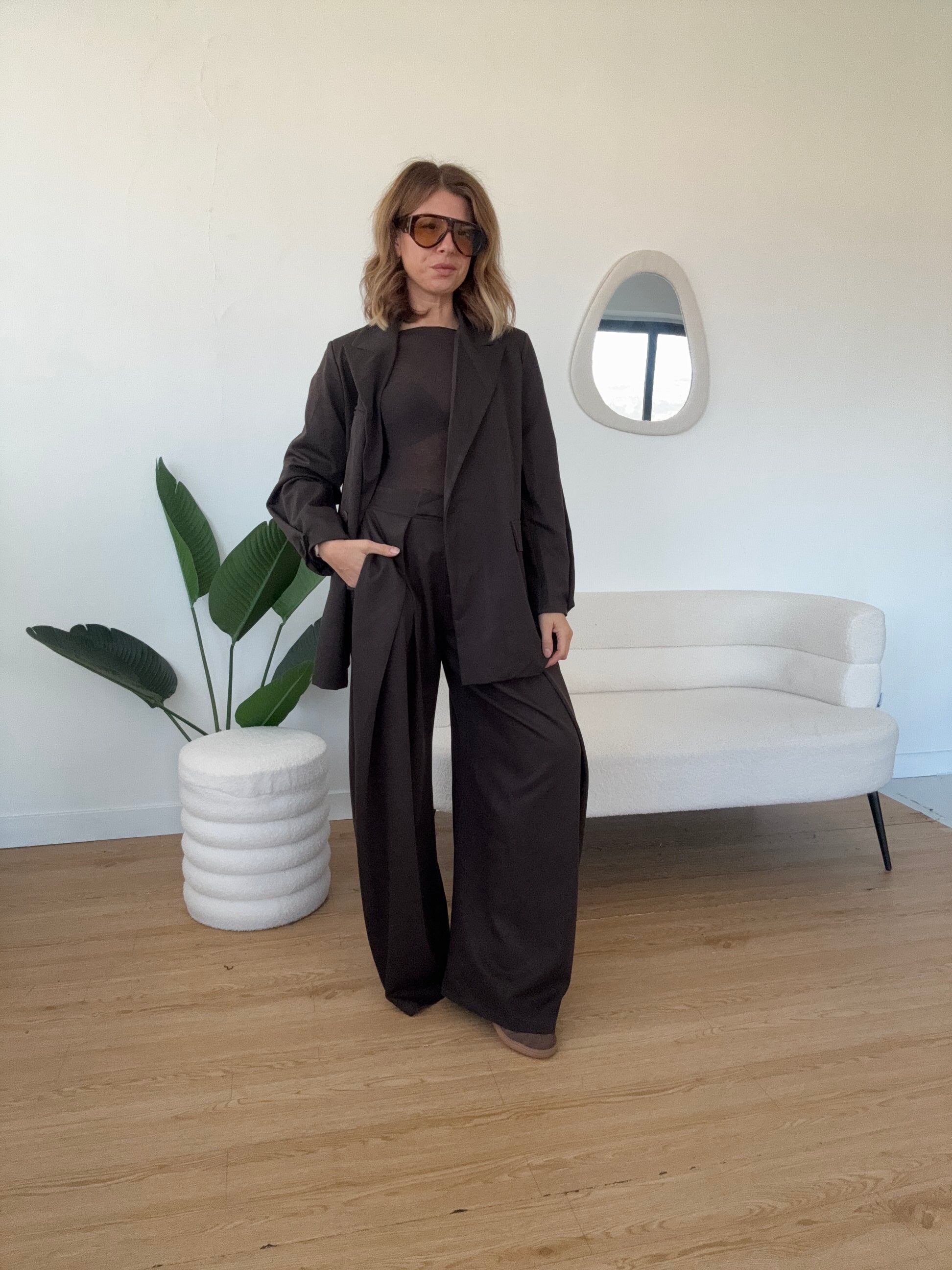 Blazer oversize dettaglio manica