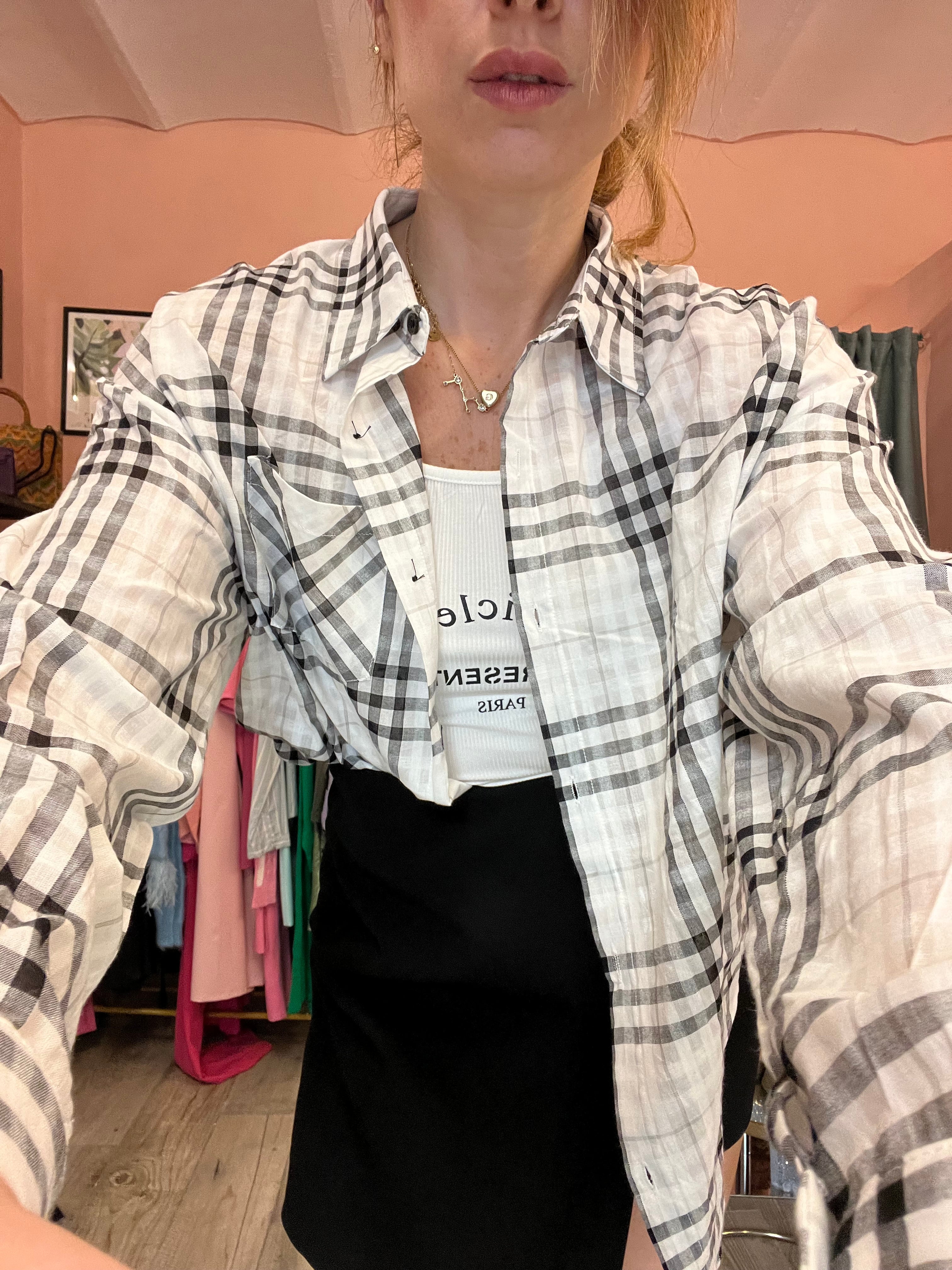 Camicia a quadri con canotta