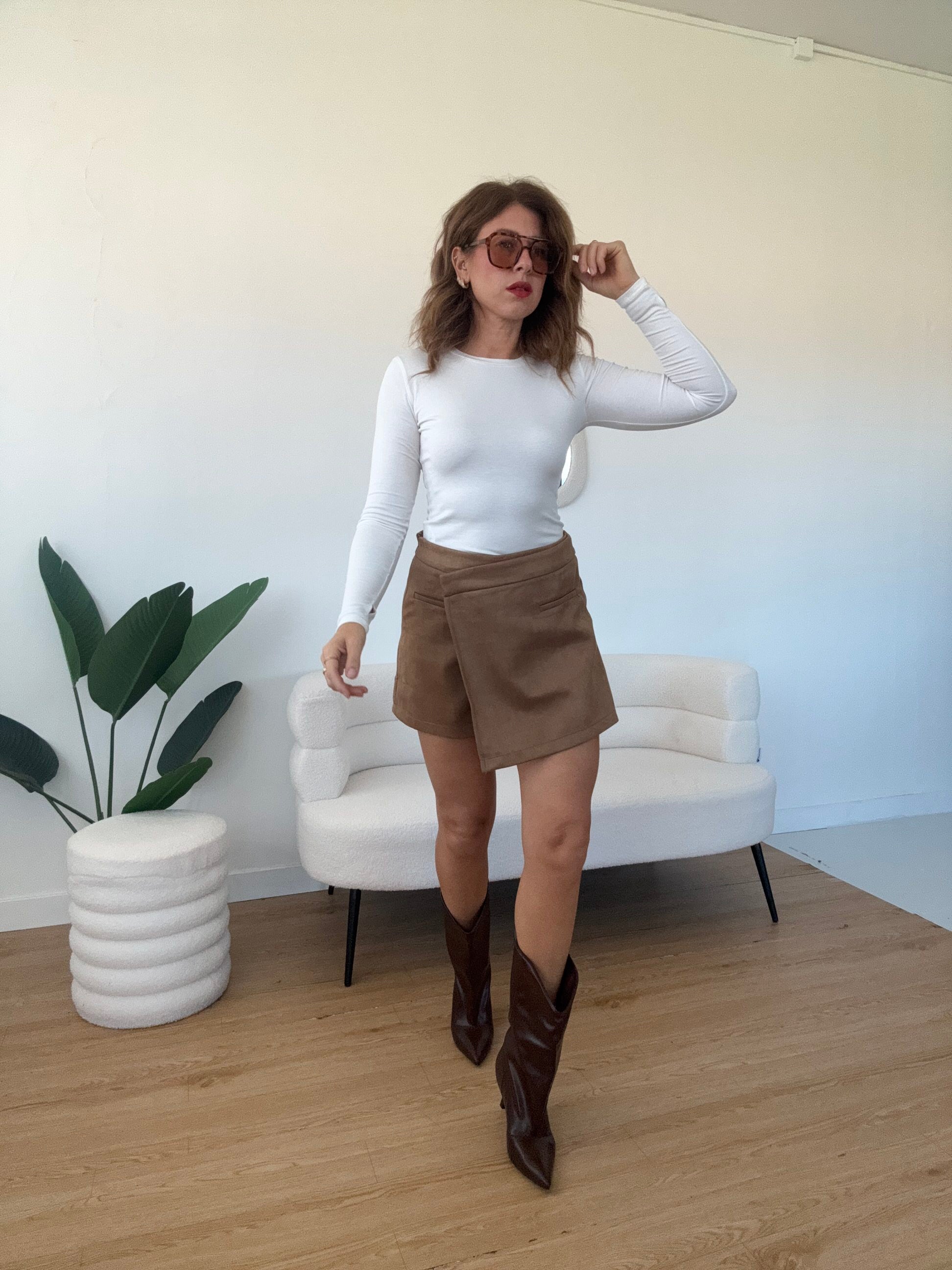 Maglia basica manica lunga scollo tondo