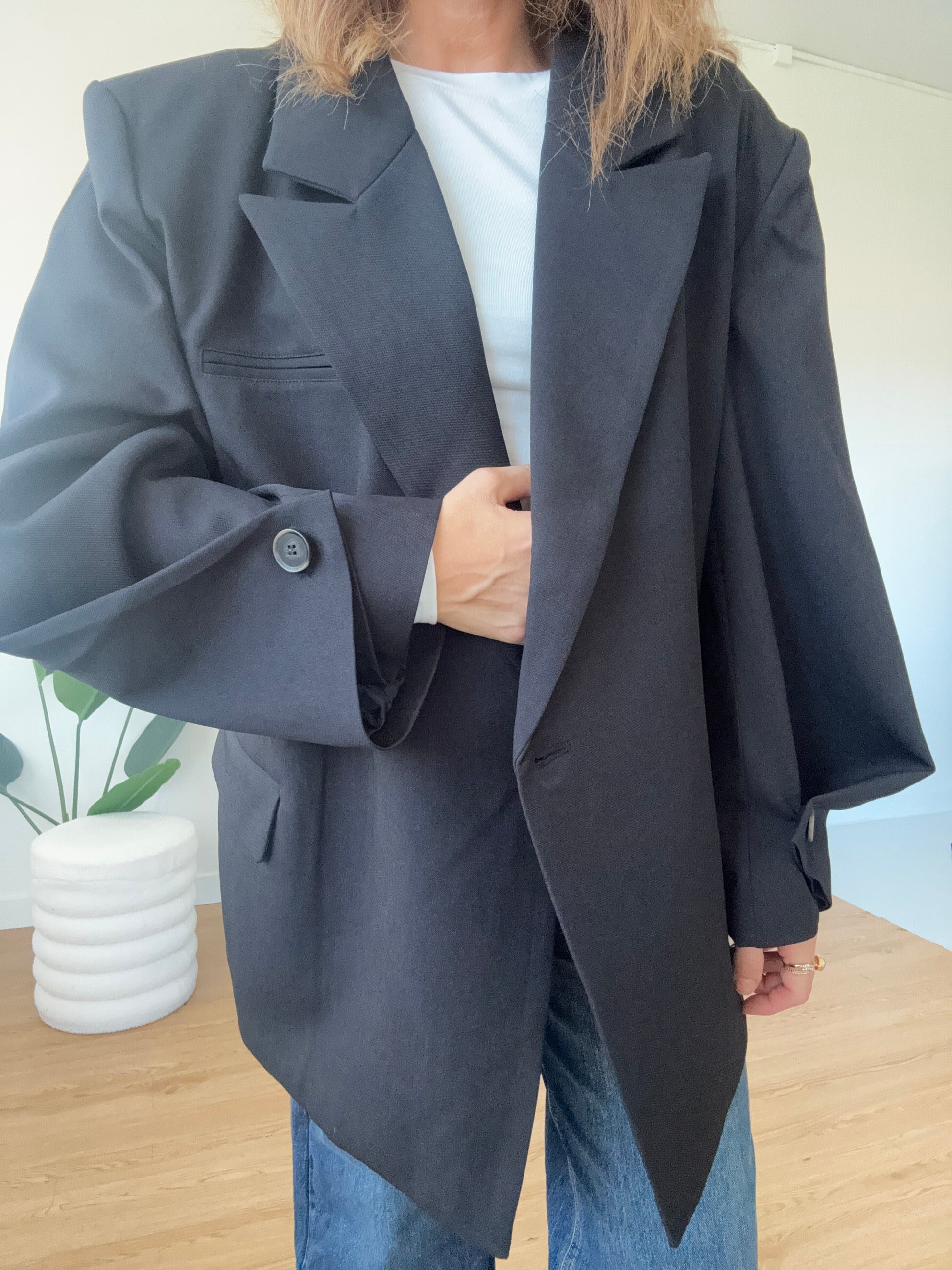 Blazer oversize dettaglio manica