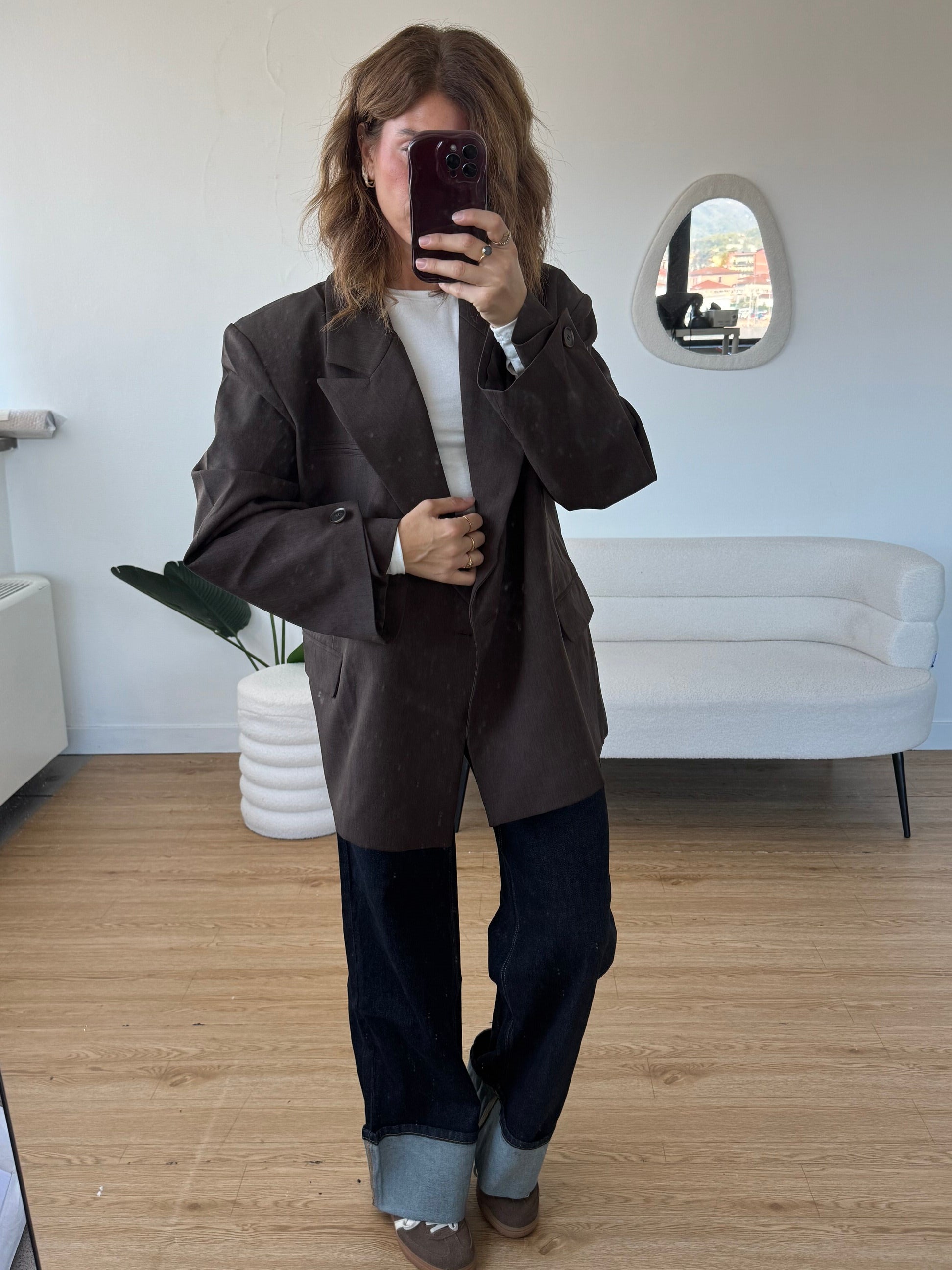 Blazer oversize dettaglio manica