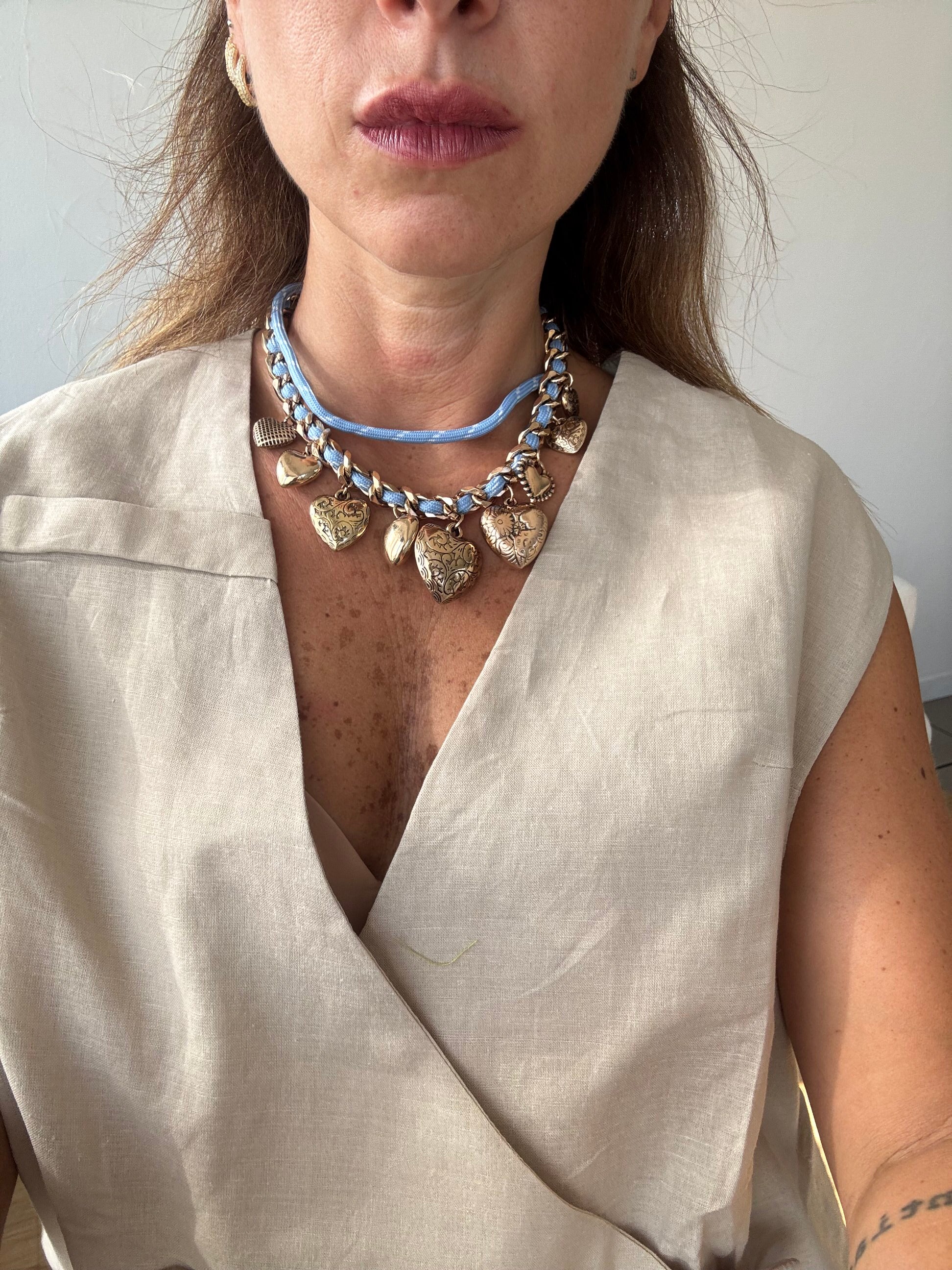 Collana multi hearts