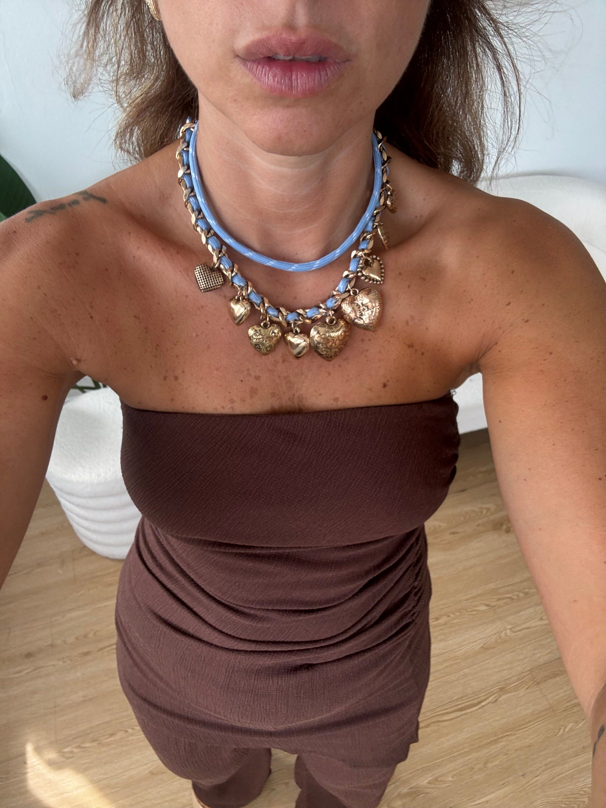 Collana multi hearts