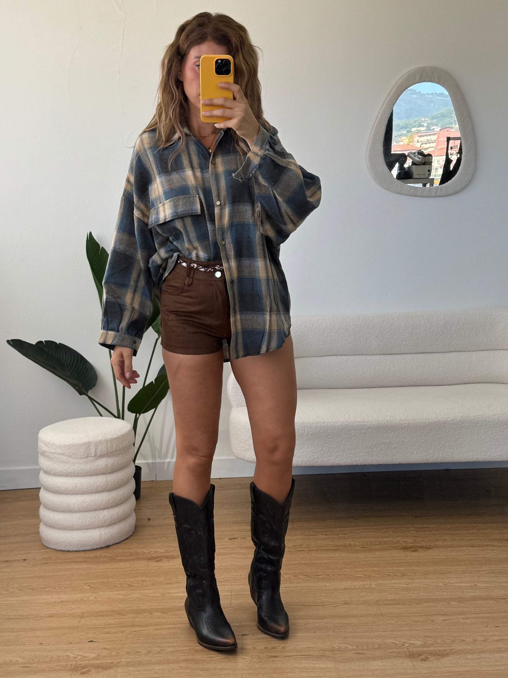Camicia a quadri fit oversize