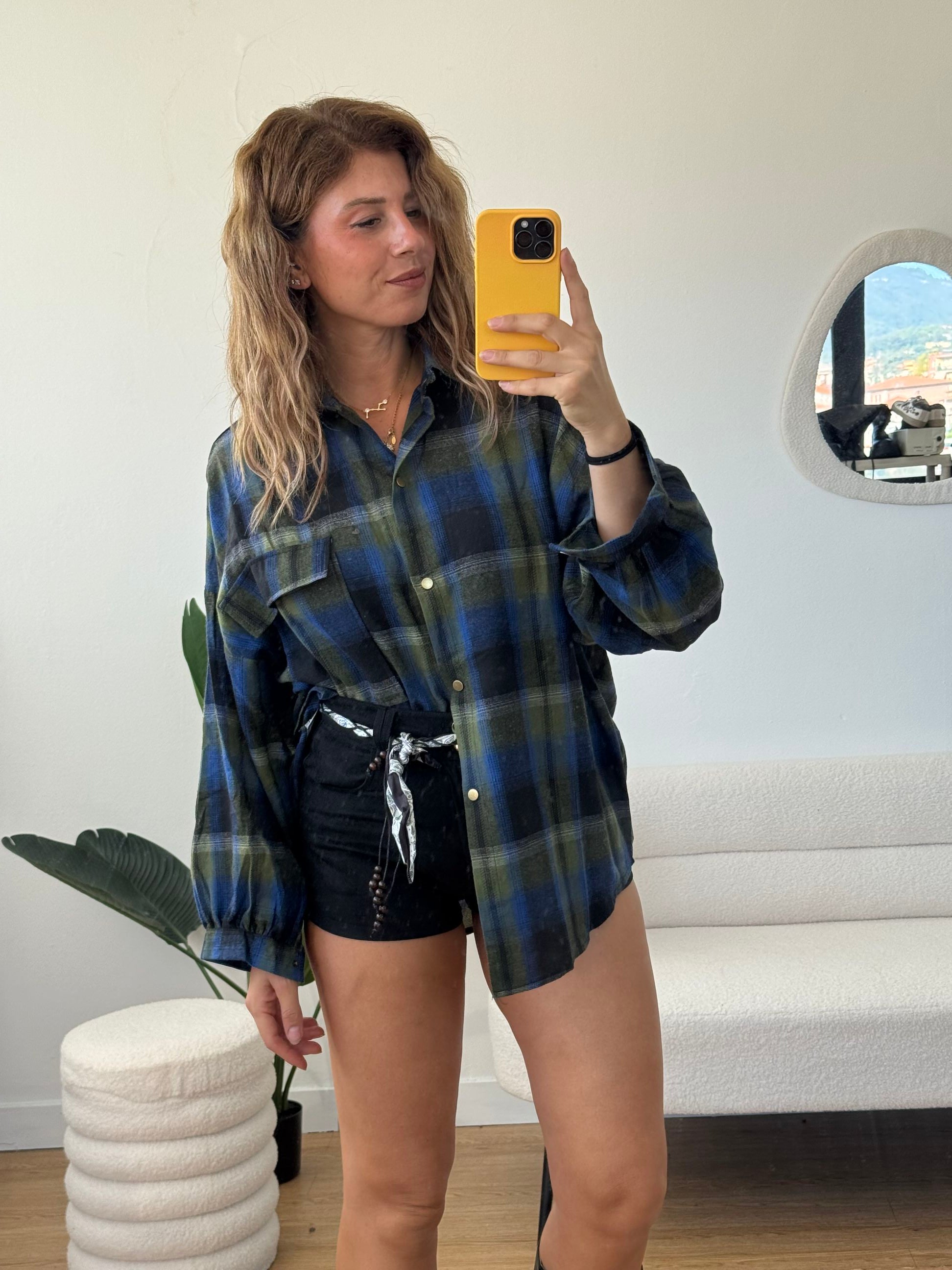 Camicia a quadri fit oversize