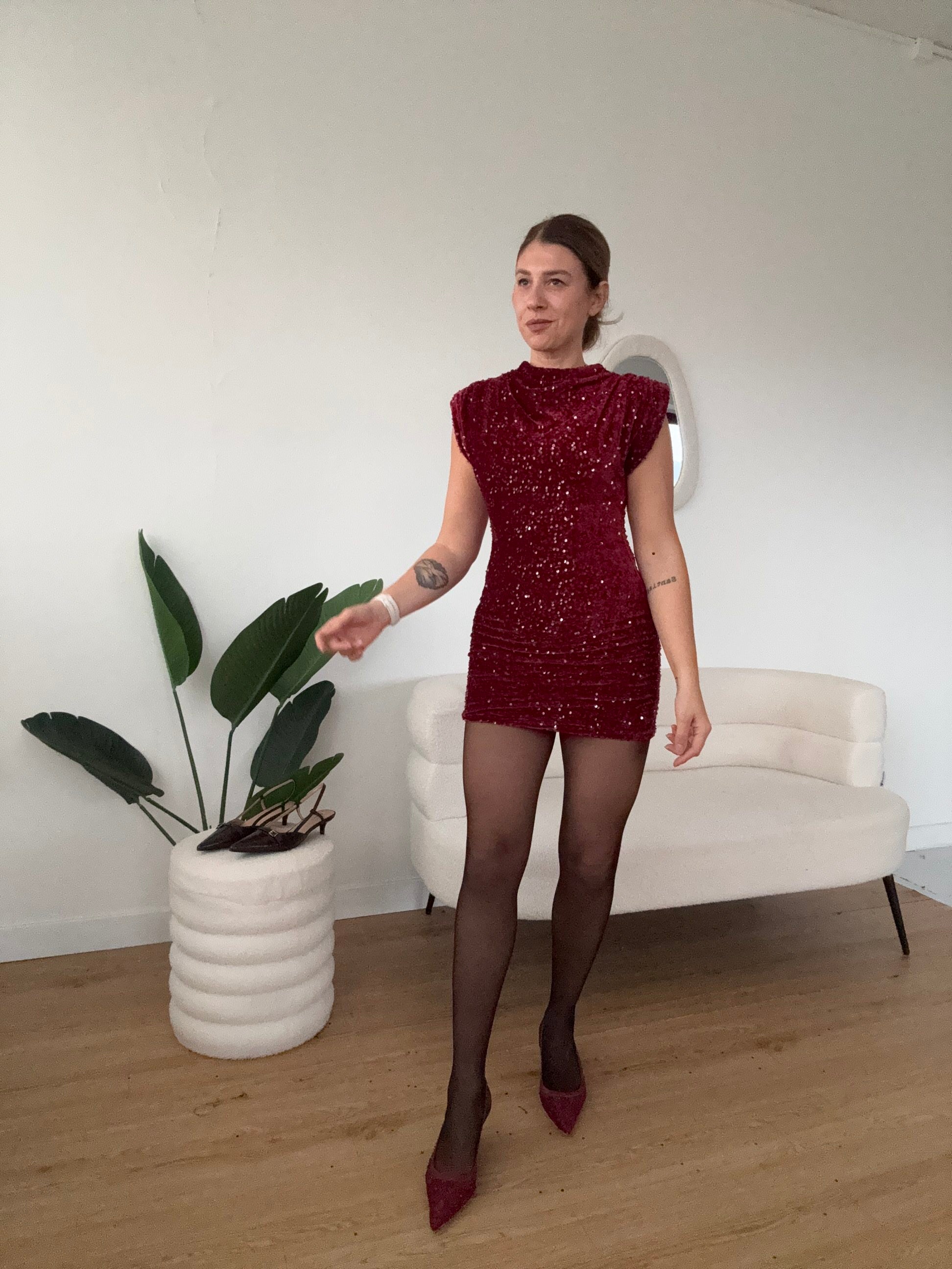 Tubino paillettes con spalline