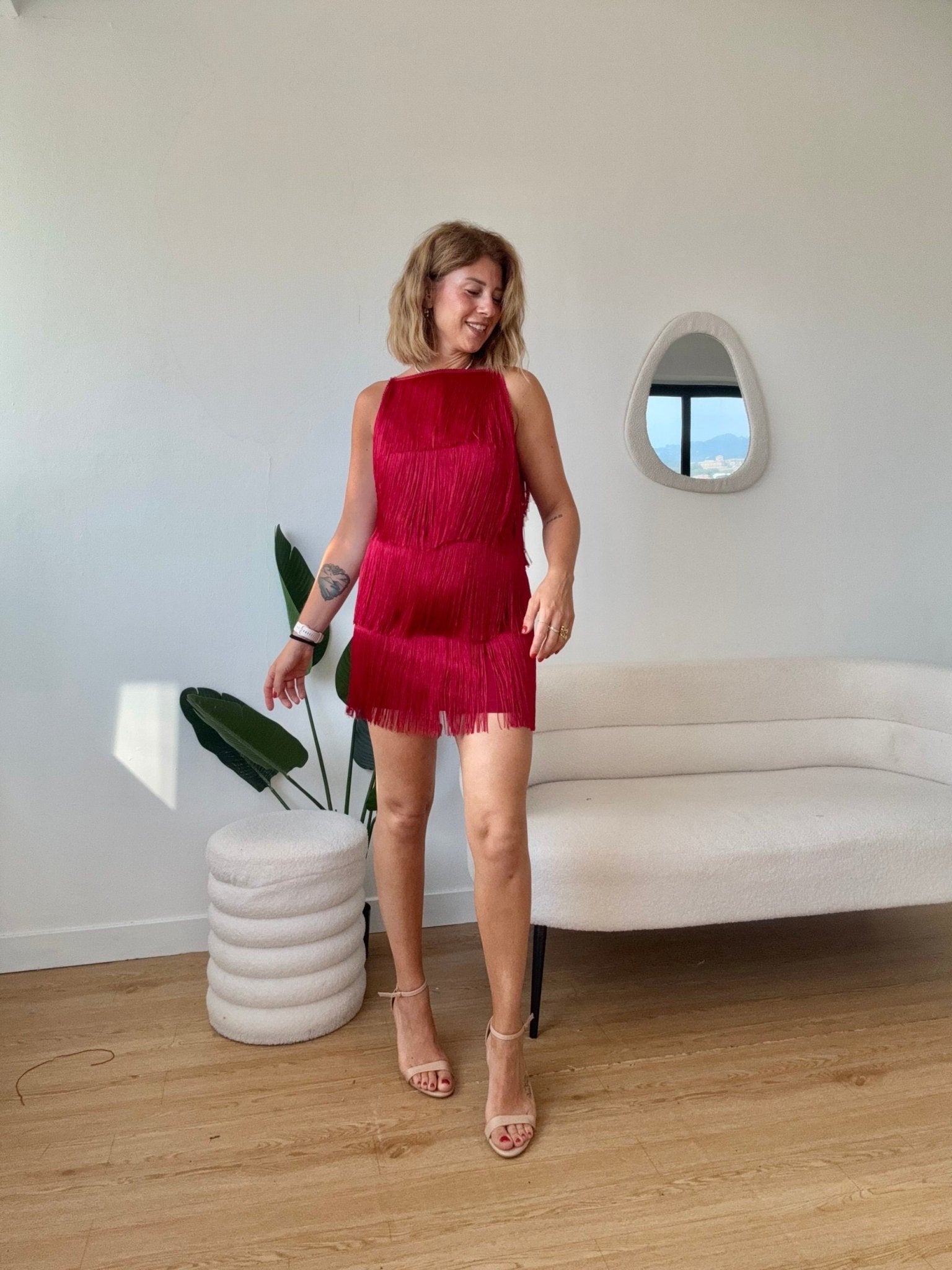 Abito frange rosso - G.Glamour