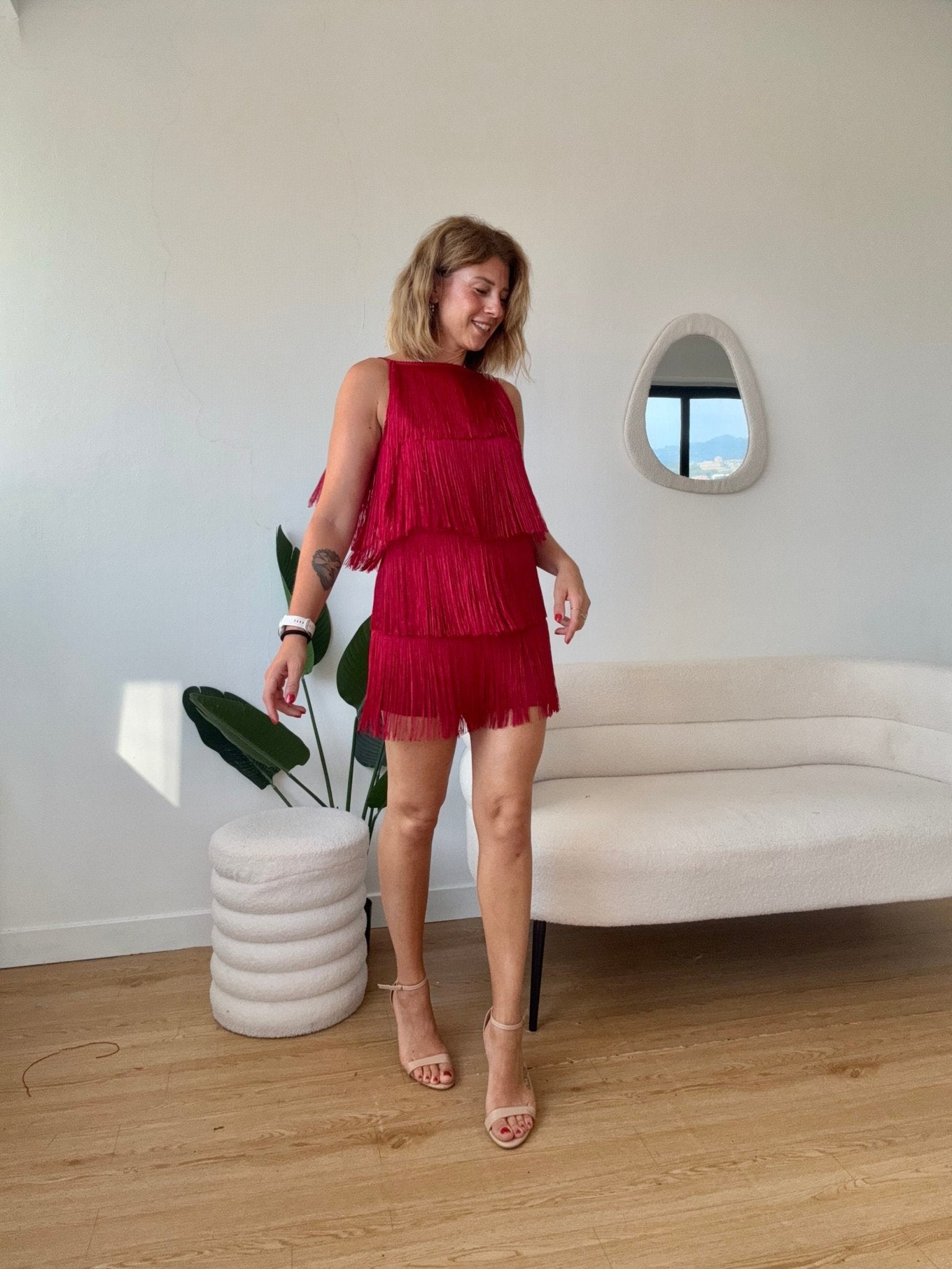 Abito frange rosso - G.Glamour