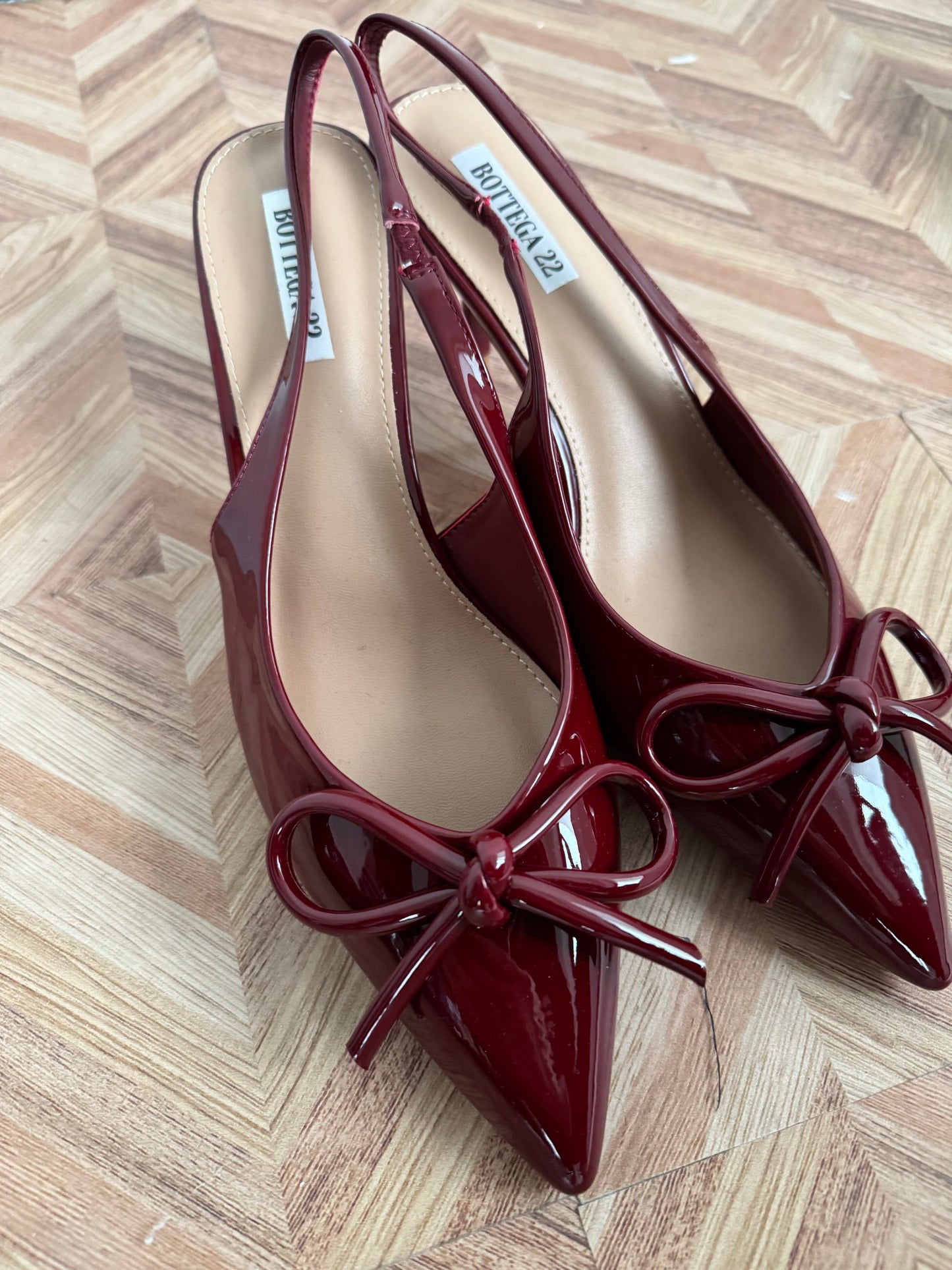 Slingback con fiocco tacco 6
