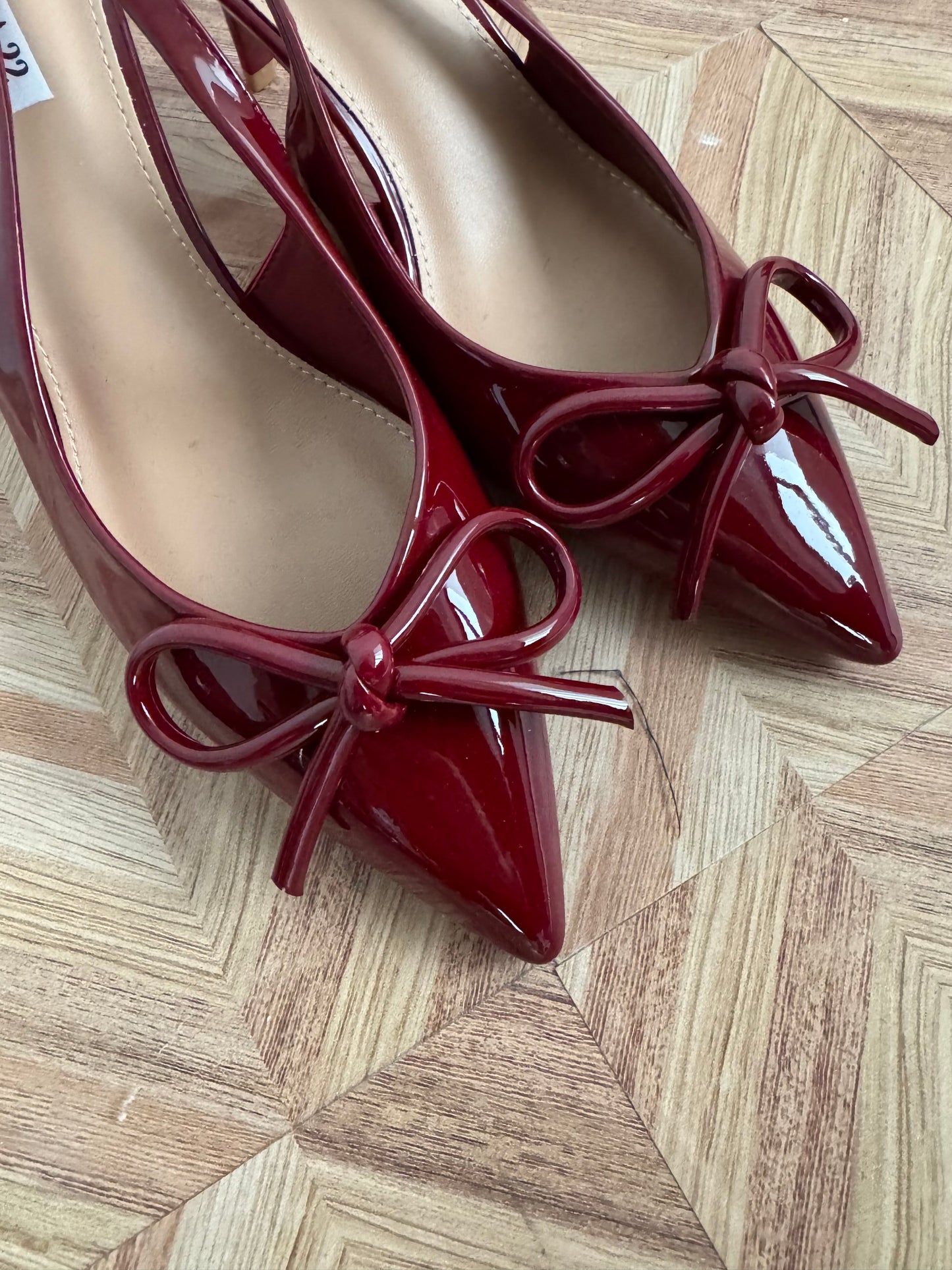 Slingback con fiocco tacco 6