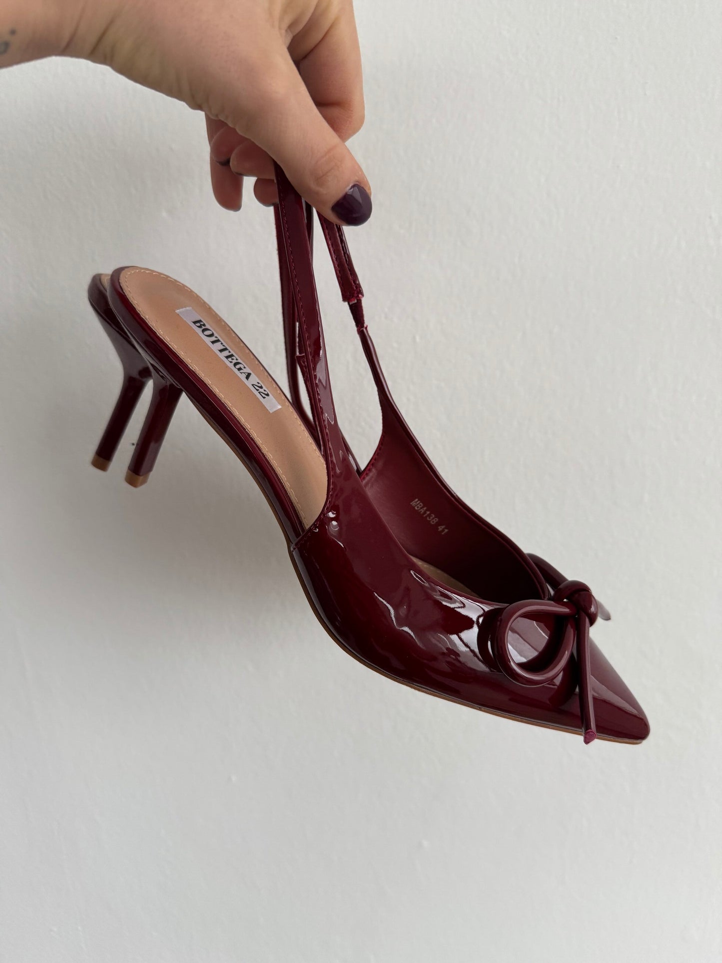 Slingback con fiocco tacco 6