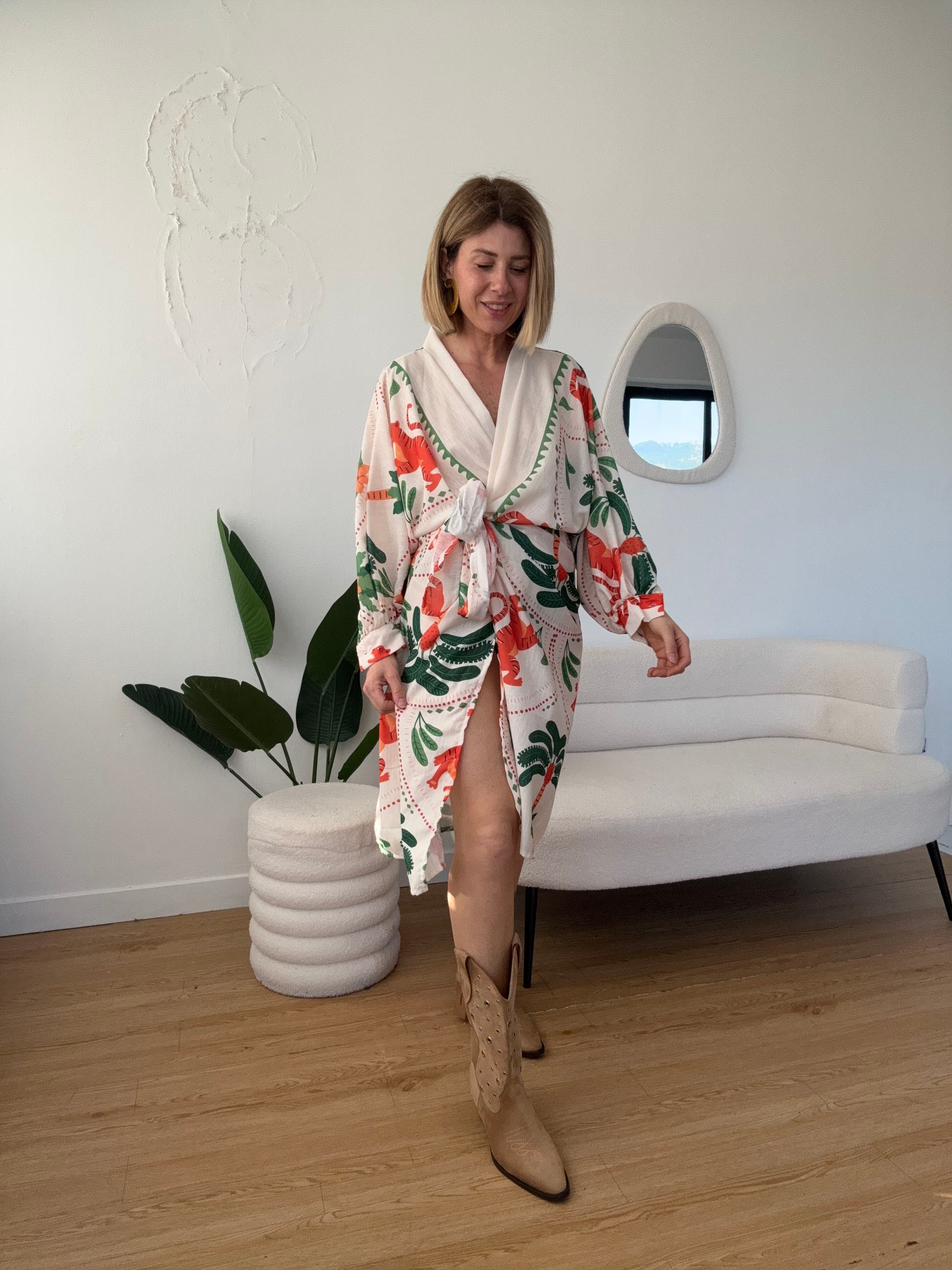 Abito cotone fantasia Savanah