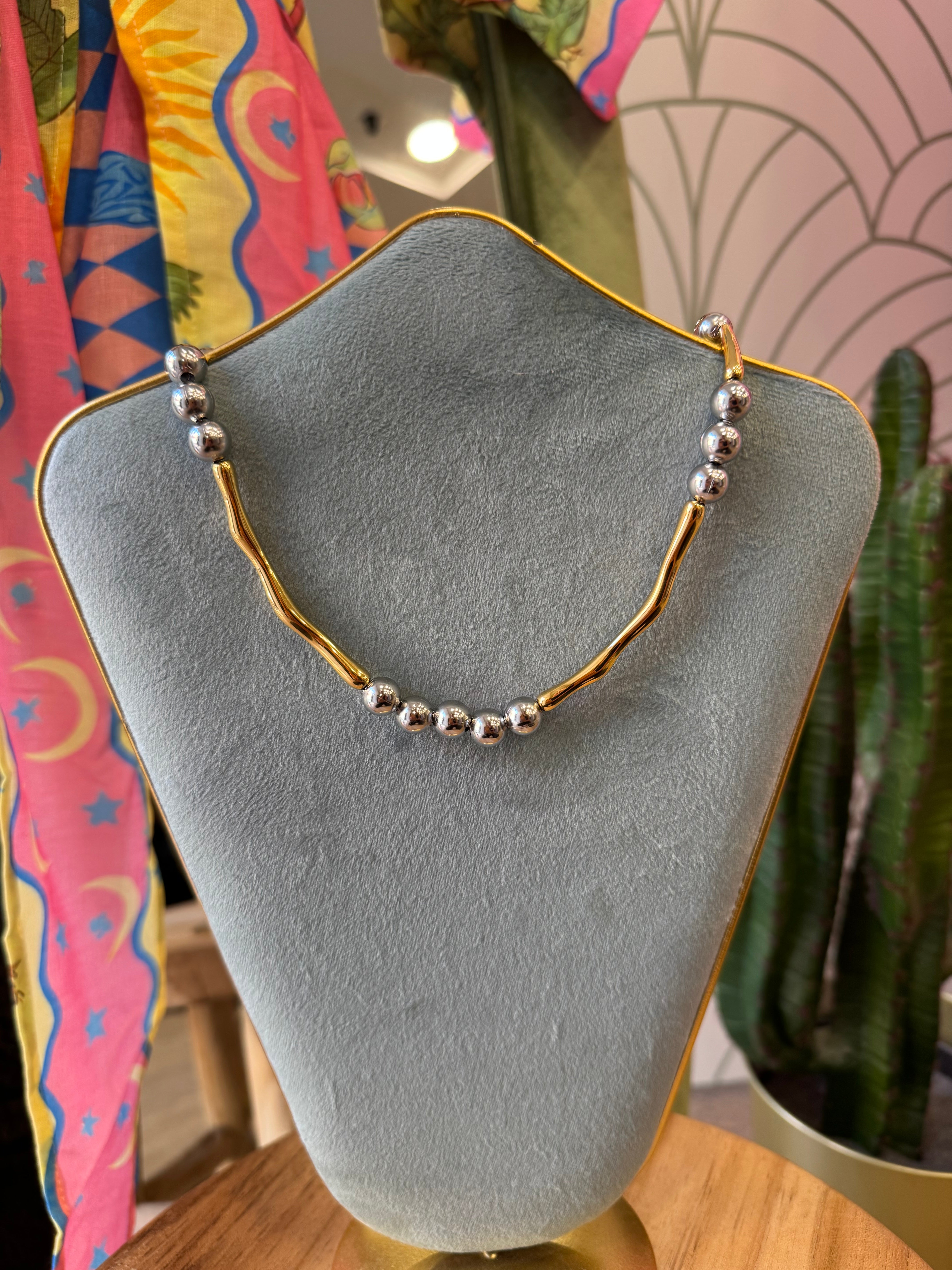 Collana mix oro argento