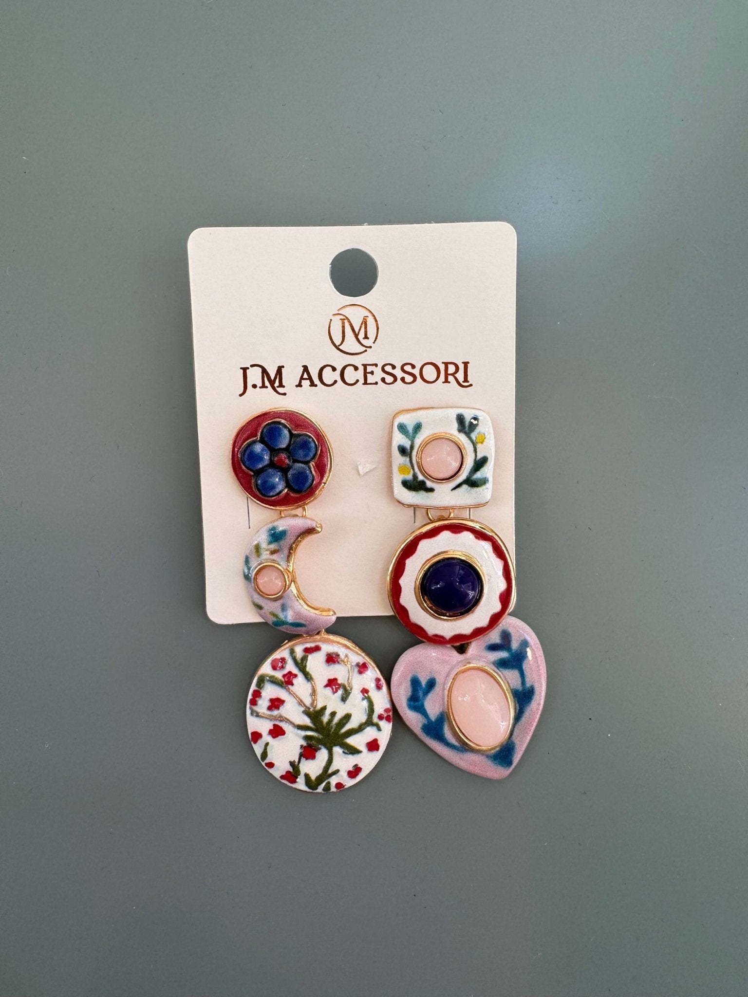 Orecchini cuori pendenti disegnati - G.Glamour
